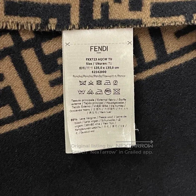 Fendi Fendi size 135*135 cm Double F Monogrammed Knit Shawl with Size M / US 6-8 / IT 42-44 - 6 Thumbnail