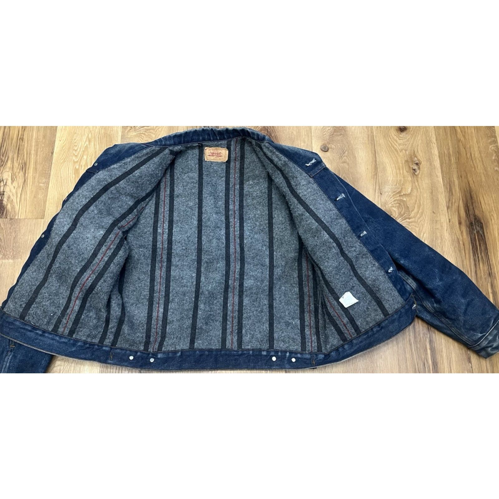 Denime VINTAGE Levi Strauss Denim Jacket Mens 44L Blue USA Lined Denim 71506-0317 Jacket Mens Size US S / EU 44-46 / 1 - 5 Thumbnail