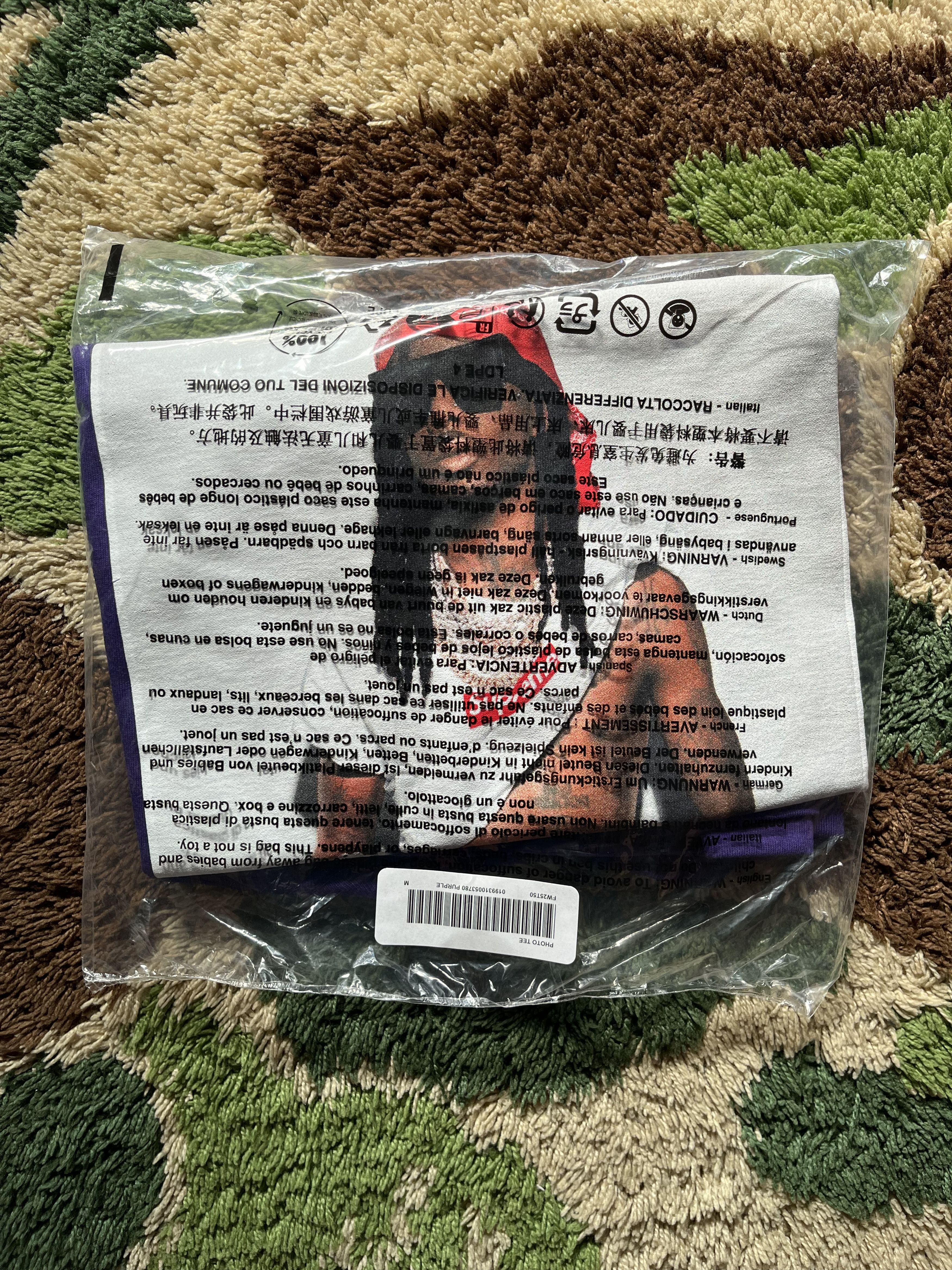 Supreme SUPREME PLAYBOI CARTI PHOTO TEE PURPLE M | Grailed