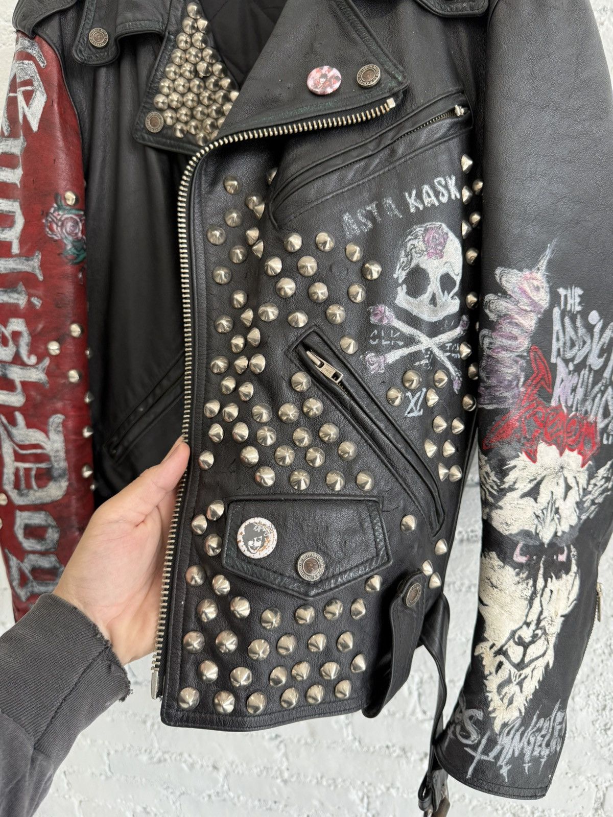 Enfants Riches Deprimes ERD 1 of 1 Hand Painted by Henri Leather Battle Jacket Size US L / EU 52-54 / 3 - 3 Thumbnail