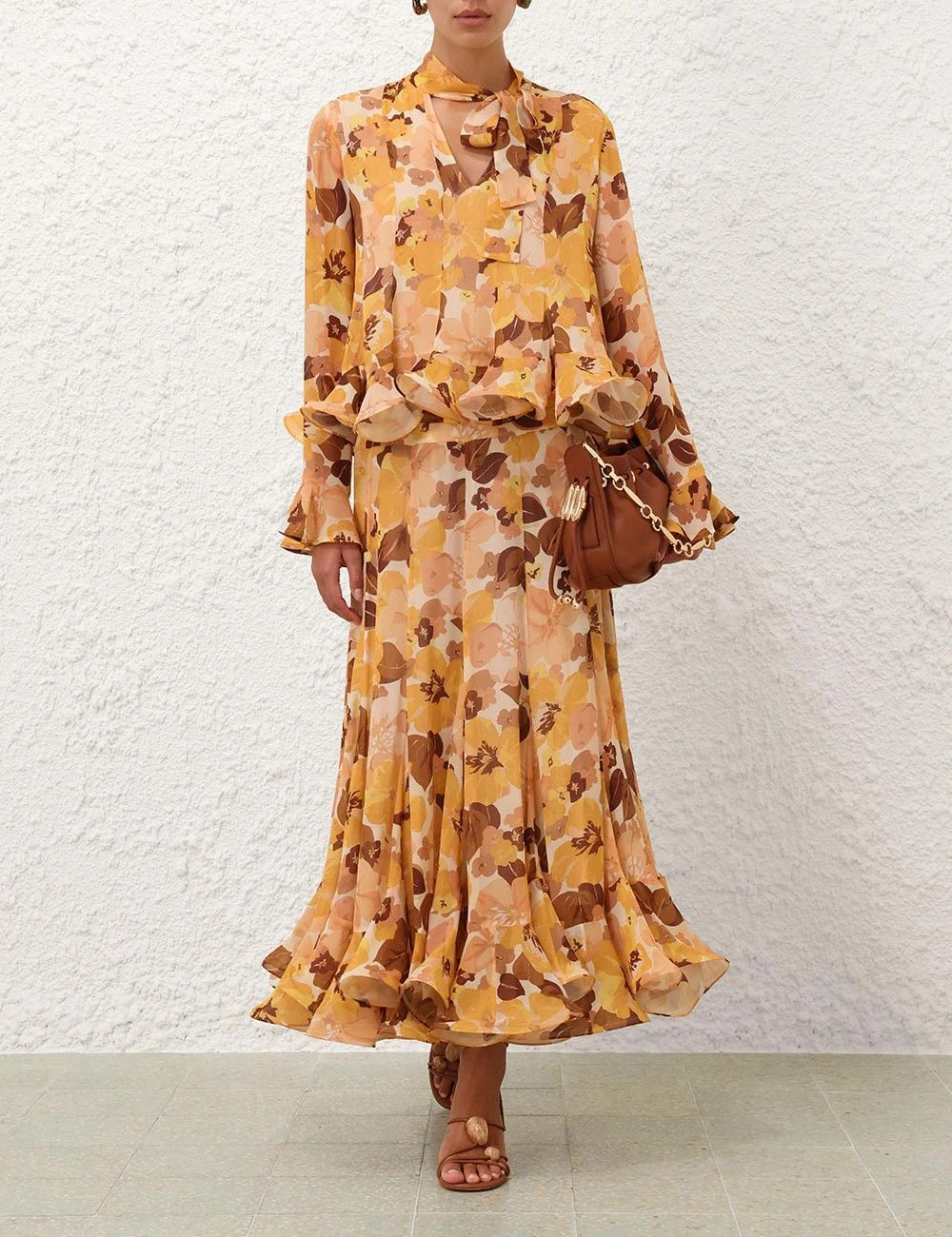 Zimmermann oc11z0226 Balance Flutter Blouse In Multicolor Size M / US 6-8 / IT 42-44 - 7 Thumbnail