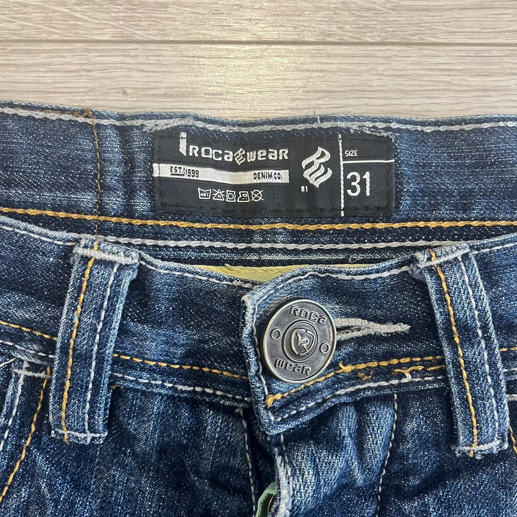 Rocawear rocawear embroided denim shorts Size US 31 - 9 Thumbnail