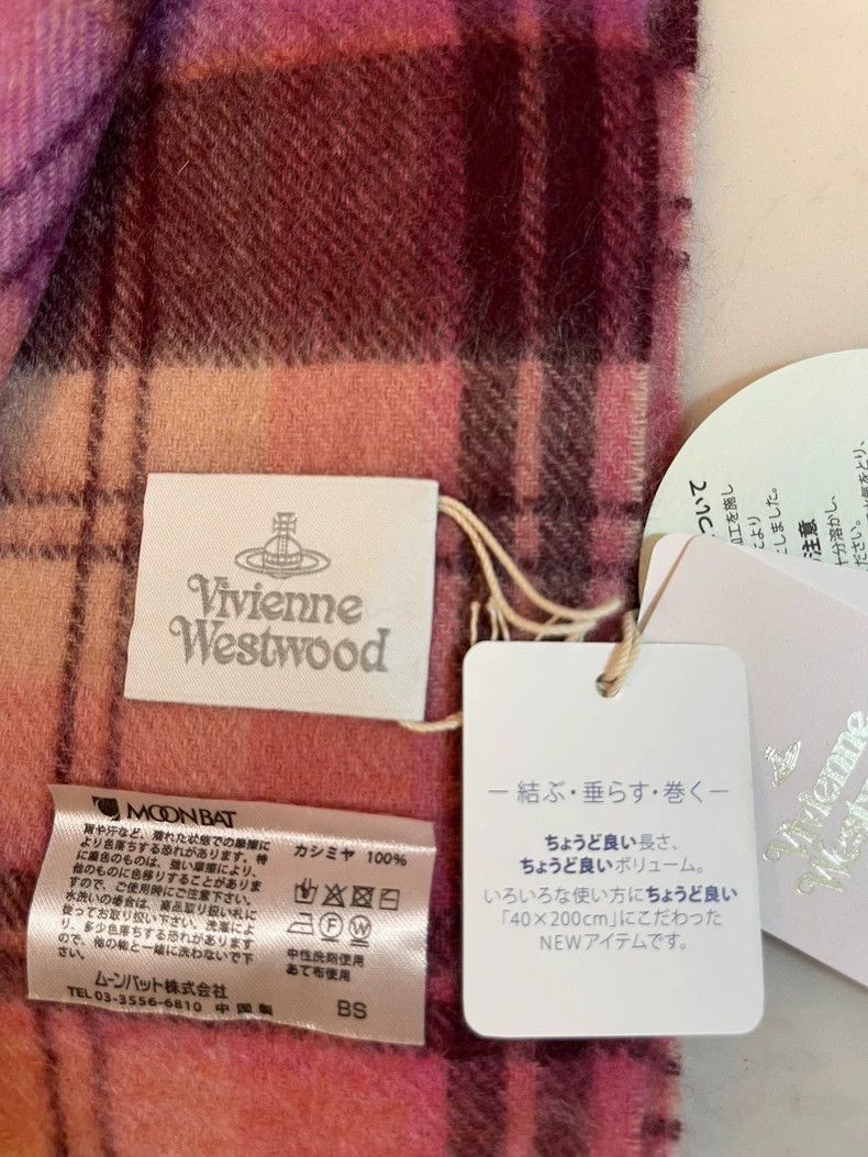 Vivienne Westwood Vivienne Westwood Classic Saturn wool scarf pink Size ONE SIZE - 6 Thumbnail