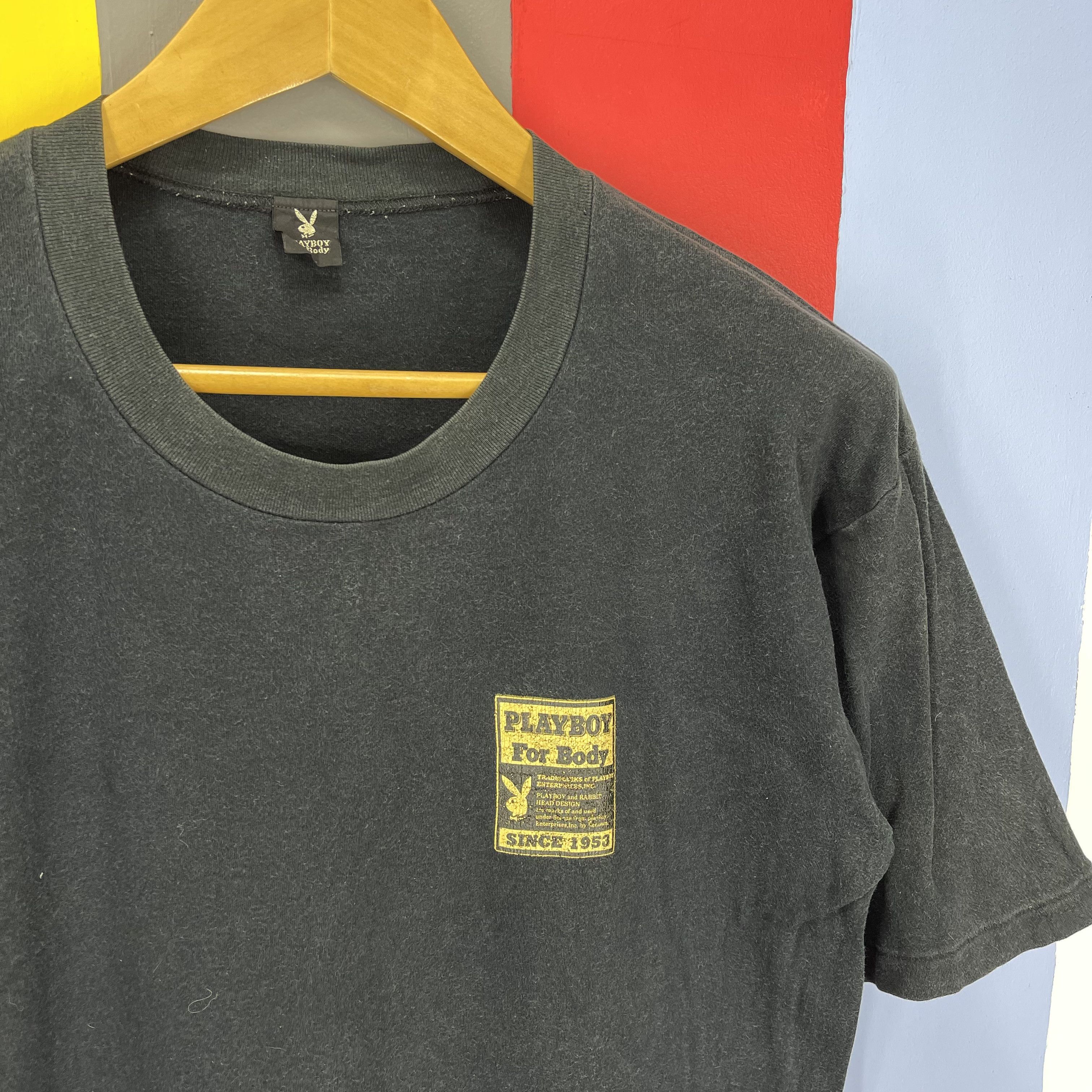 Playboy 90s Vintage PLAYBOY FOR BODY Crew Neck T Shirt #1170/AO Size US S / EU 44-46 / 1 - 2 Thumbnail