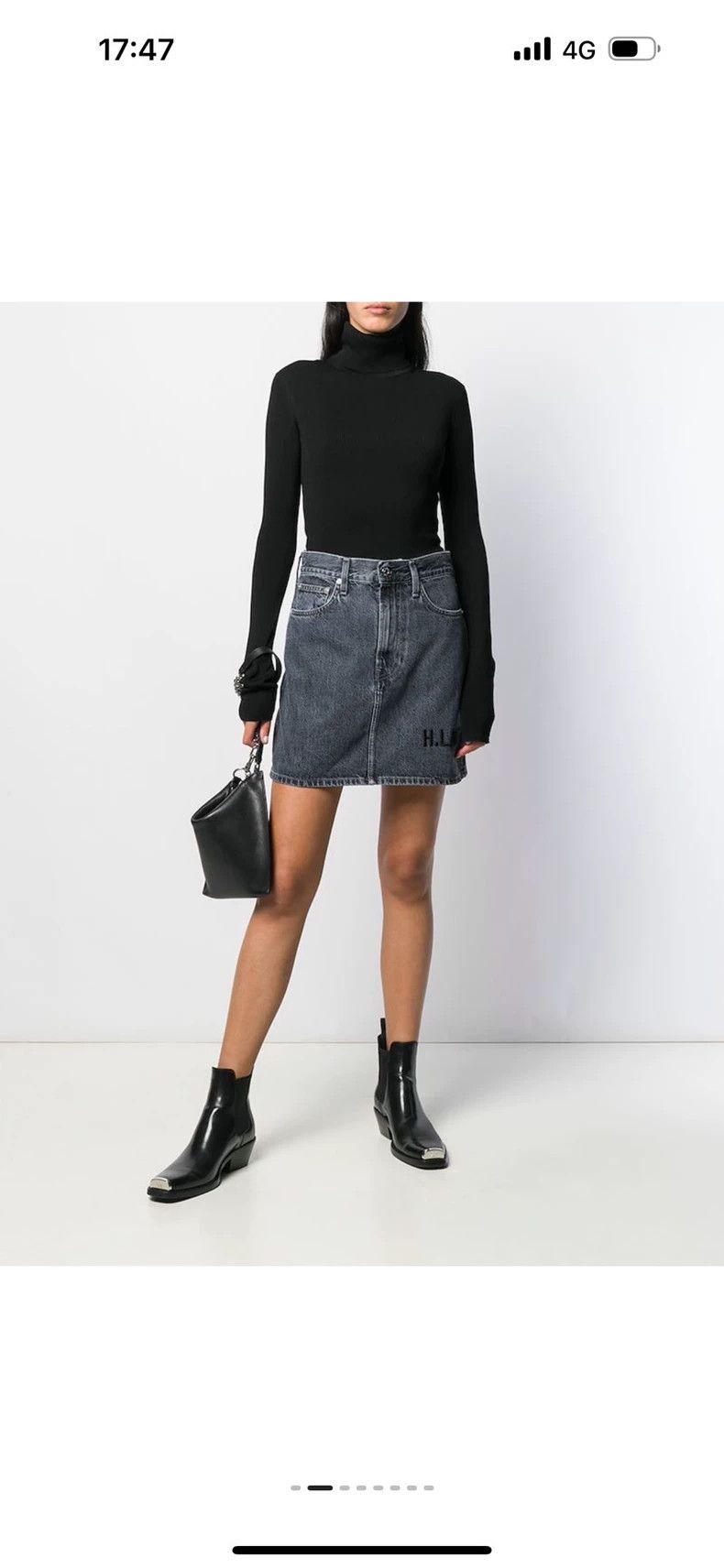 Helmut Lang HELMUT LANG Denim Mini Skirt - dmc Size US 27 - 1 Thumbnail