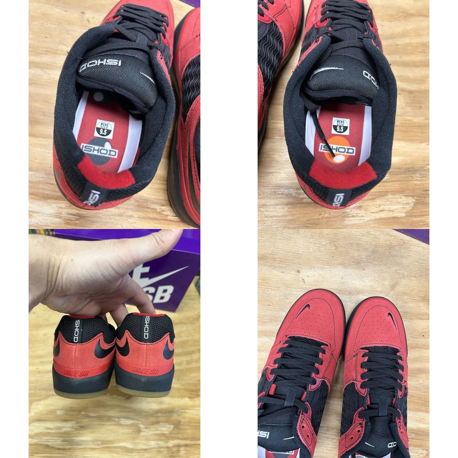Nike Nike SB Ishod Varsity Red-Black-Var curr Red-Gum Brown Skate Sneaker 9.5 Men DC7232-600 Size US 10 / EU 43 - 10 Thumbnail