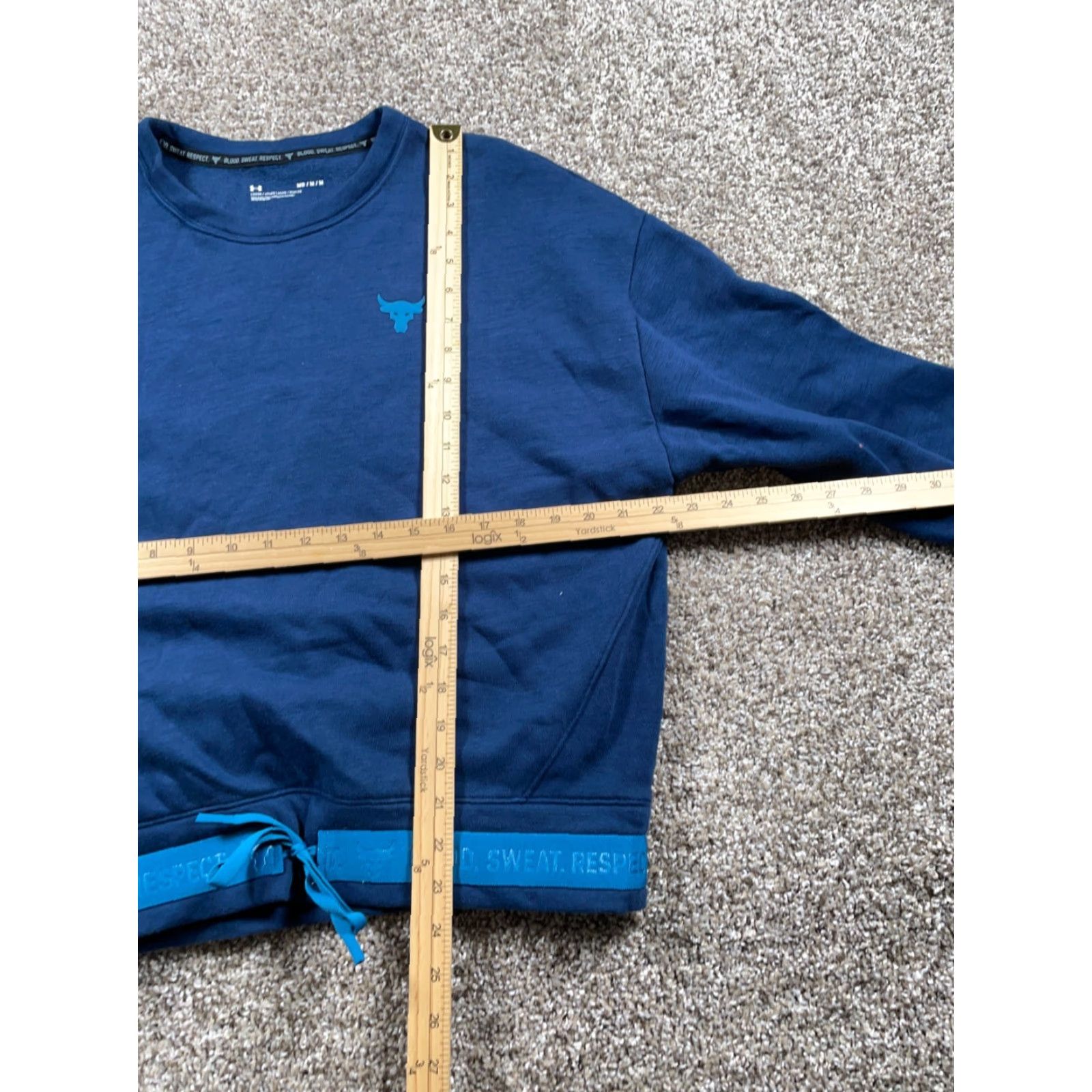 Under Armour Under armour The Rock Sweatshirt Women's Medium Blue Loose Fit Drawstring Waist Size M / US 6-8 / IT 42-44 - 5 Thumbnail
