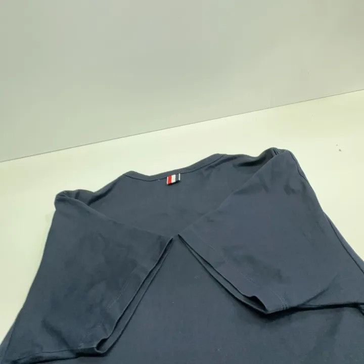 Thom Browne Thom Browne Navy Blue Tricolour Accent T-Shirt -2507 Size US M / EU 48-50 / 2 - 4 Thumbnail