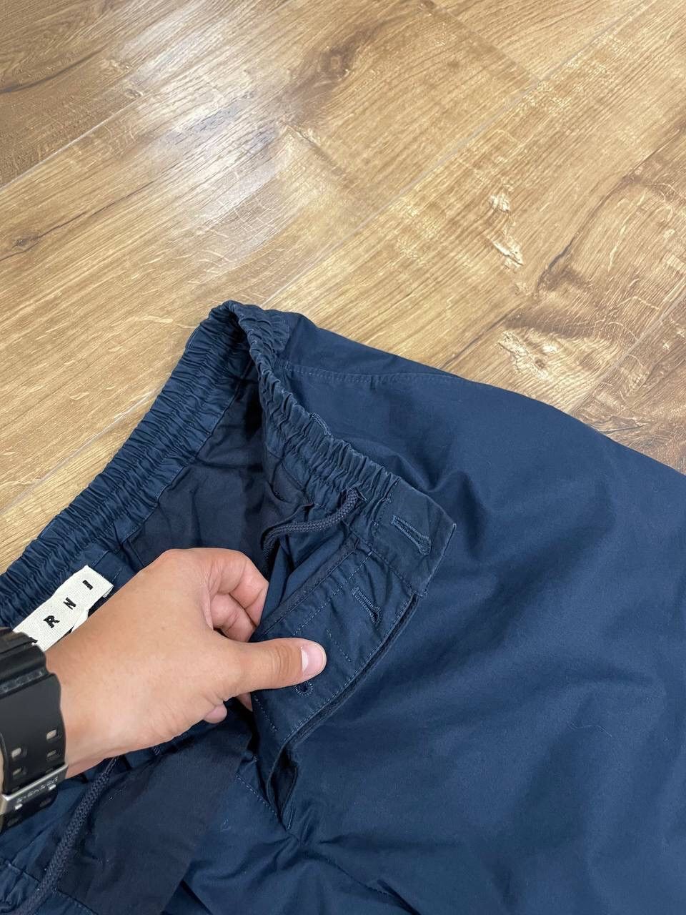 Marni × Vintage Vintage Marni Casual Cropped Blue Pants Joggers Trousers Size US 34 / EU 50 - 4 Thumbnail