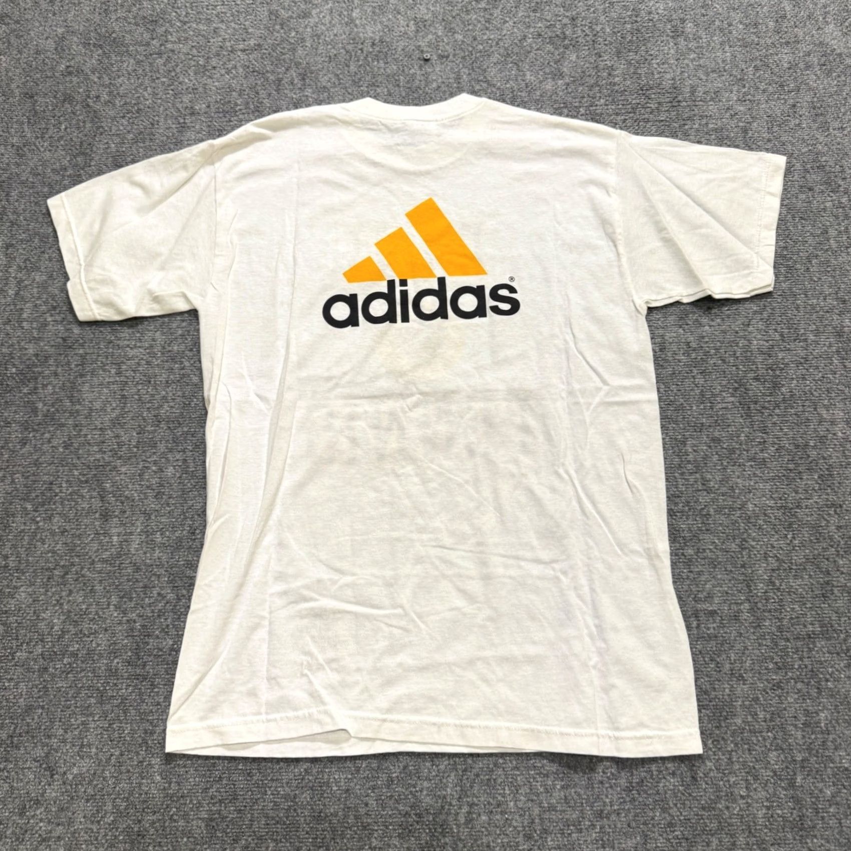 Adidas VTG Adidas Tennis T-shirt Mens M Shite Yellow Y2K 90s PLU University Shirt Size US M / EU 48-50 / 2 - 3 Thumbnail