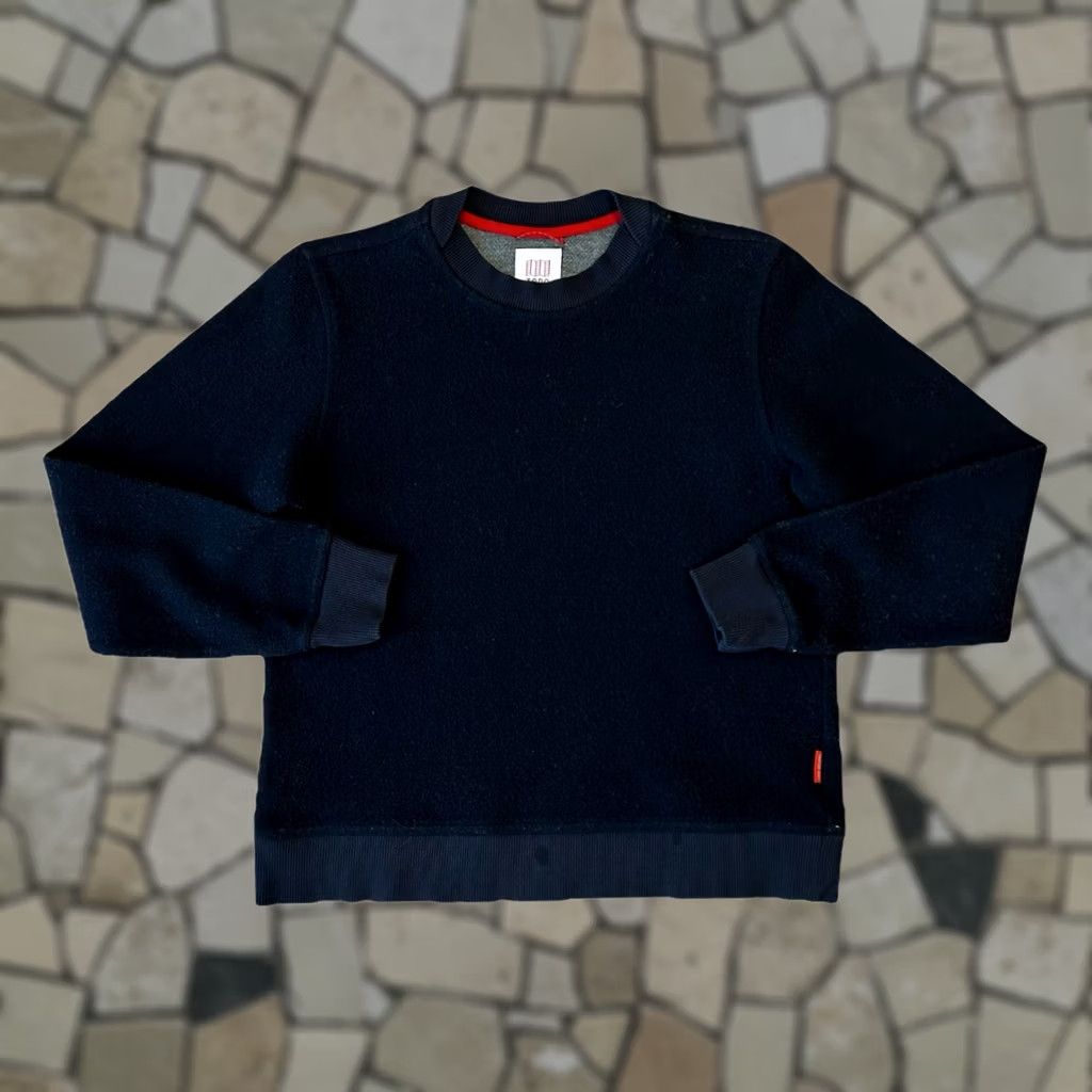 Topo Designs VINTAGE Topo Designs Global Wool Sweater Blue Long Sleeve Crewneck Women's Medium Regular Wool Blend Logo Distressed N/A Size M / US 6-8 / IT 42-44 - 1 Thumbnail