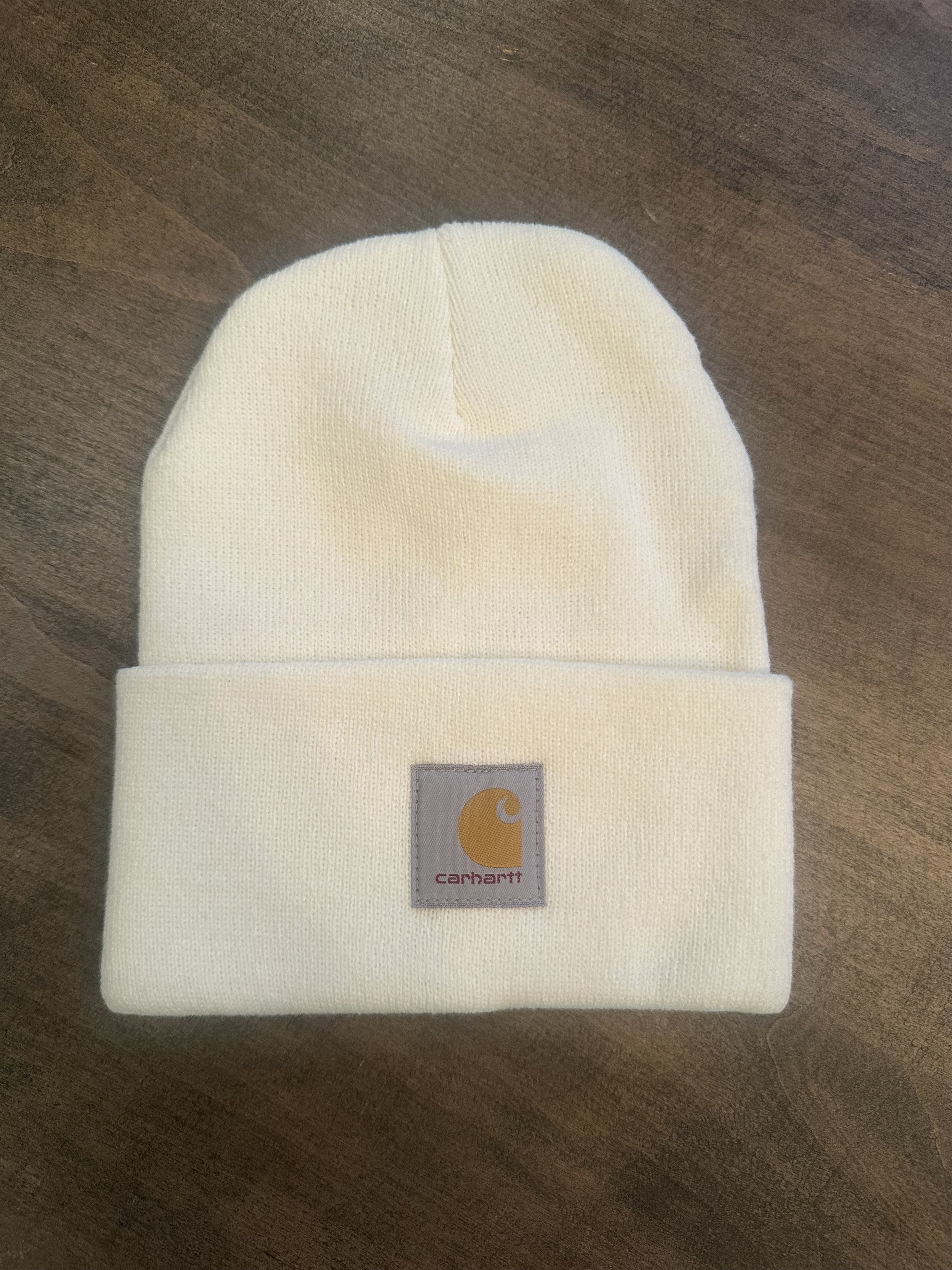 Carhartt Cream Carhartt Beanie (New) Size ONE SIZE - 1 Thumbnail