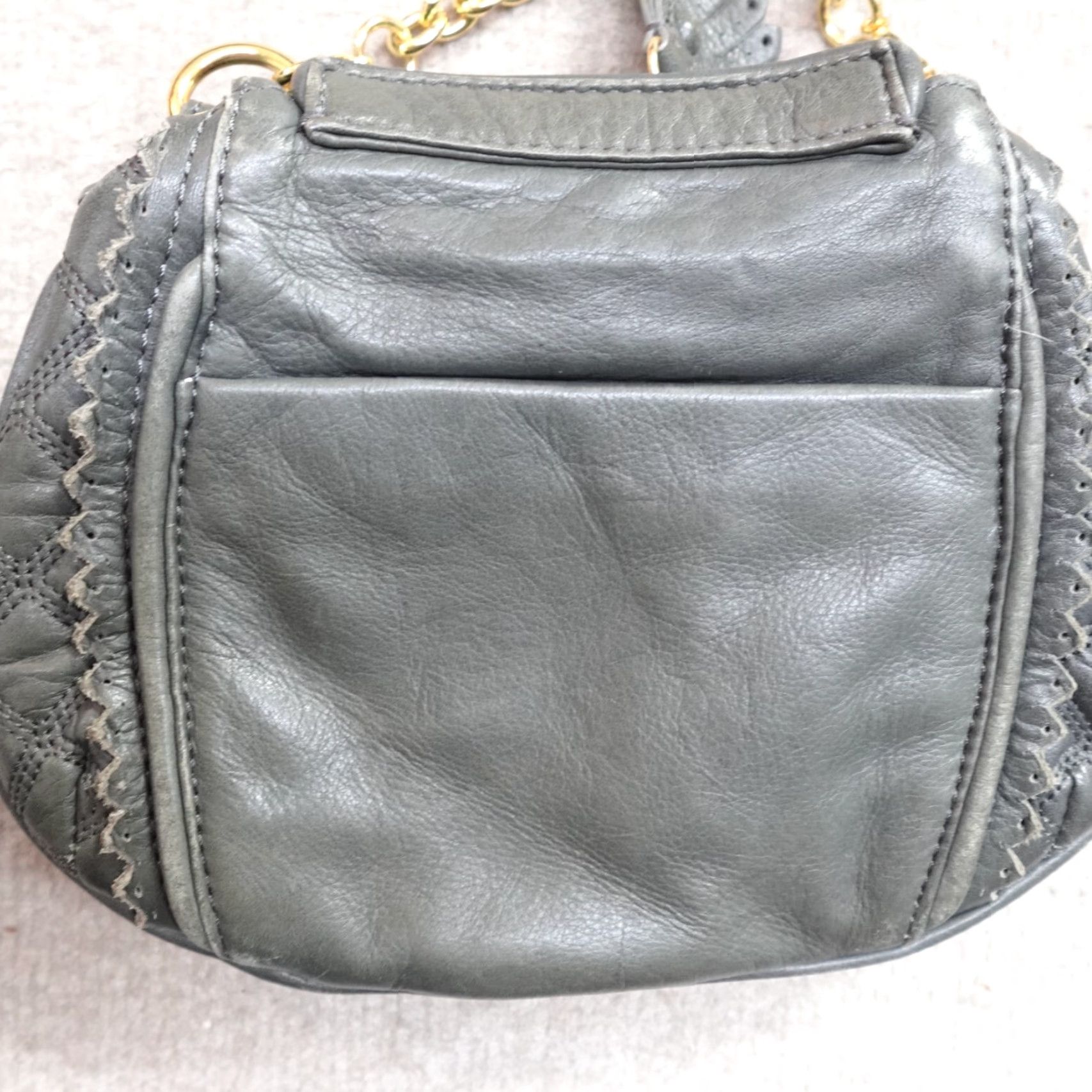 Juicy Couture VINTAGE Juicy Couture Crossbody Bag Womens Green Leather Mini Brown Gold Chain Pullchsin Y2K Size ONE SIZE - 3 Thumbnail