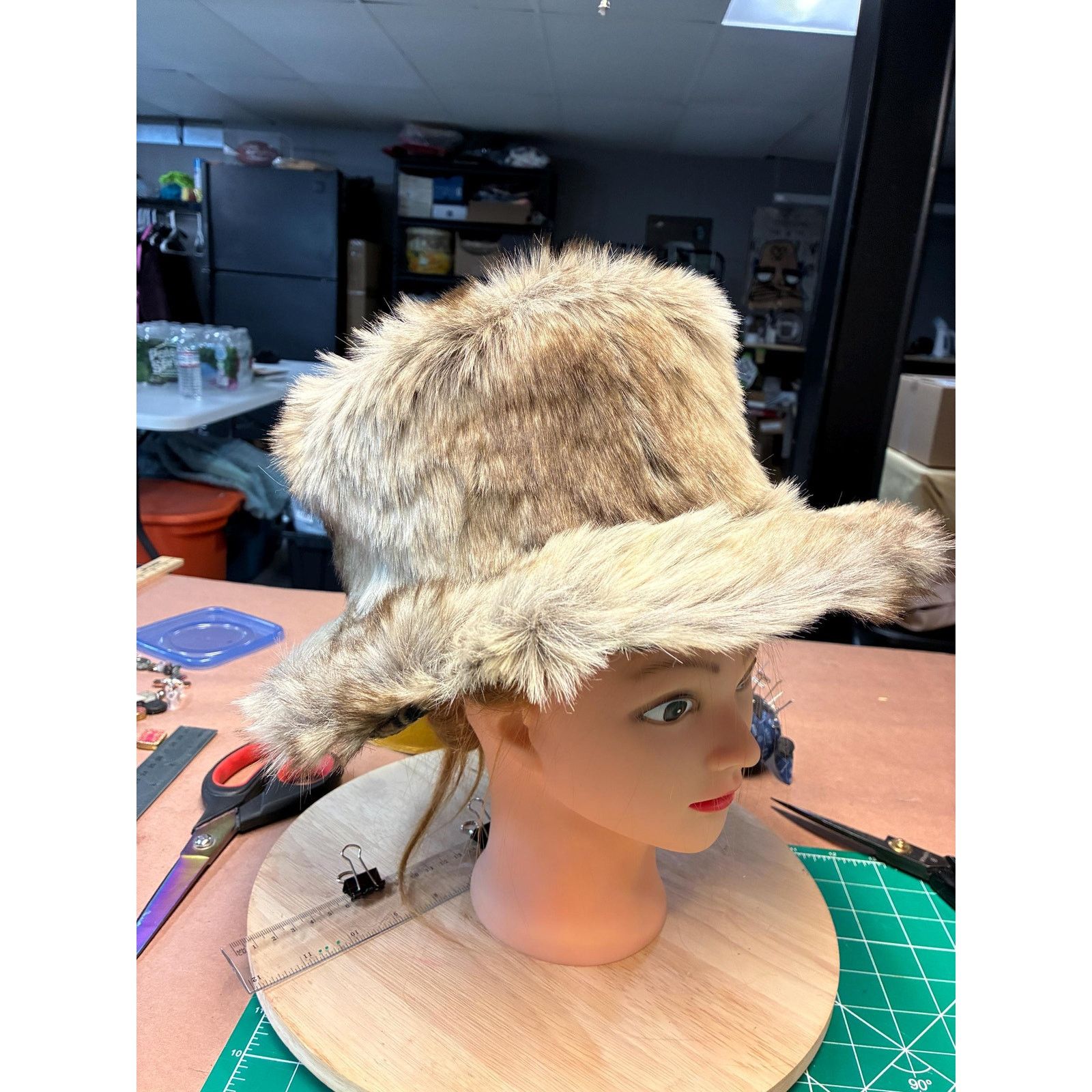 Other Upcycled Faux Fur Bucket Hat – Leopard Lined, Floppy Brim Size ONE SIZE - 7 Thumbnail