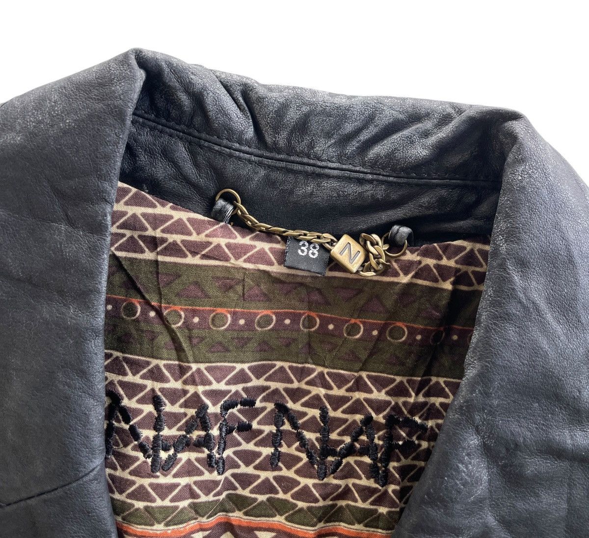 Japanese Brand Vintage Naf Naf Cuir Leather Jacket Size S / US 4 / IT 40 - 13 Thumbnail