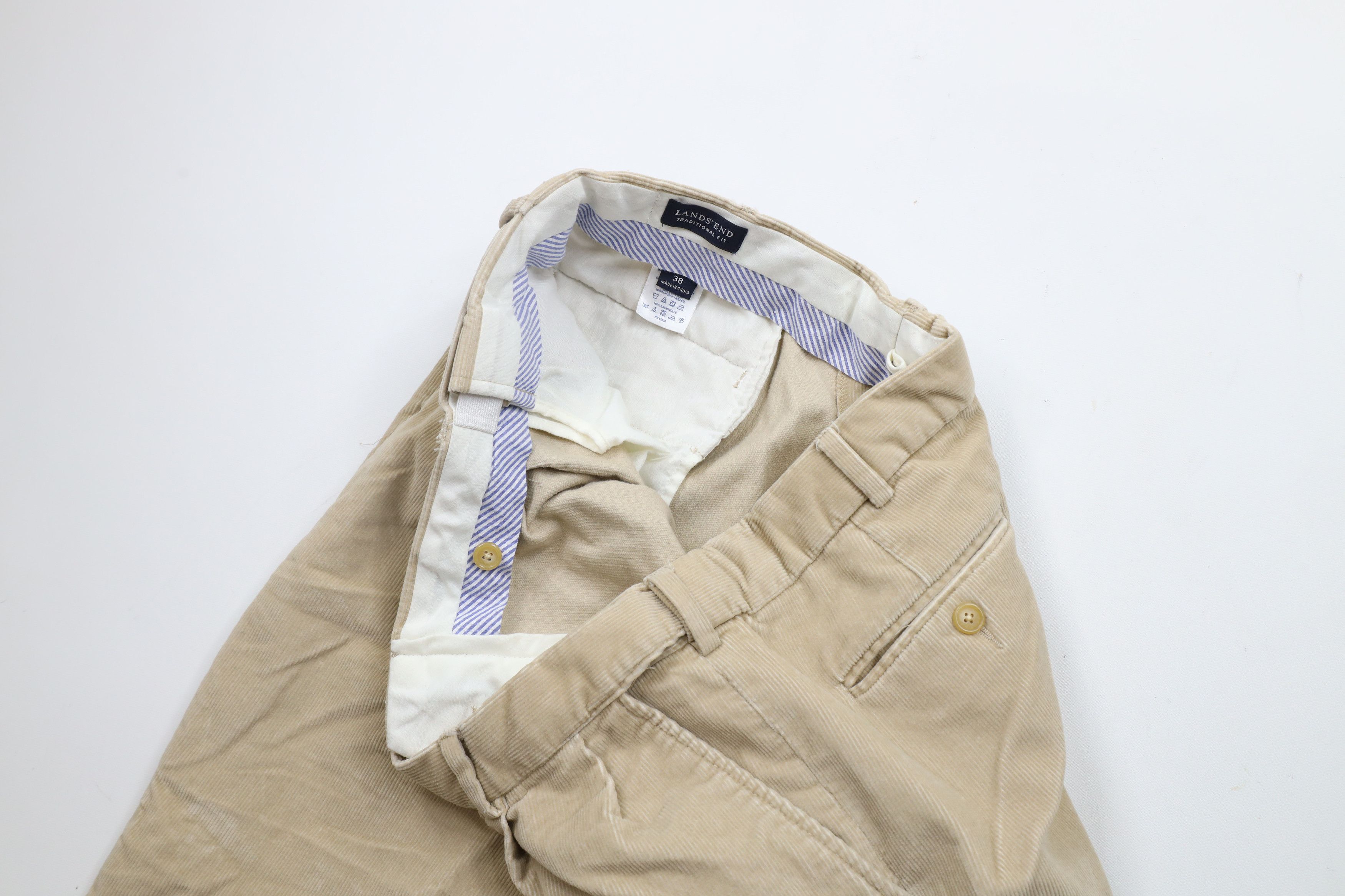 Lands' End × Vintage Vintage Lands End Cuffed Wide Leg Corduroy Chino Pants Size US 38 / EU 54 - 7 Thumbnail