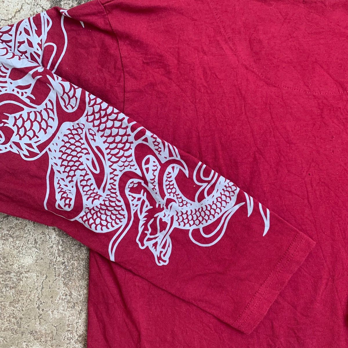 If Six Was Nine × Japanese Brand × Vintage SHIRT LONGSLEEVE DRAGON RED STYLE JAPANESE Size US L / EU 52-54 / 3 - 4 Thumbnail
