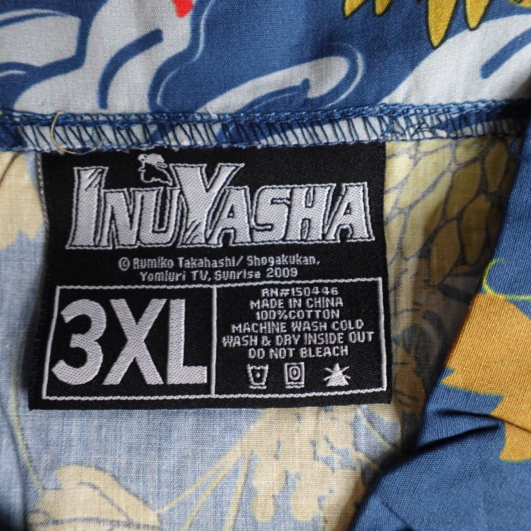ALOHAS Loot Crate Inuyasha Shirt 3XL Button-Up Blue Cotton Mens Short Sleeve Collared Graphic Print Vintage N/A Size US XXL / EU 58 / 5 - 7 Thumbnail