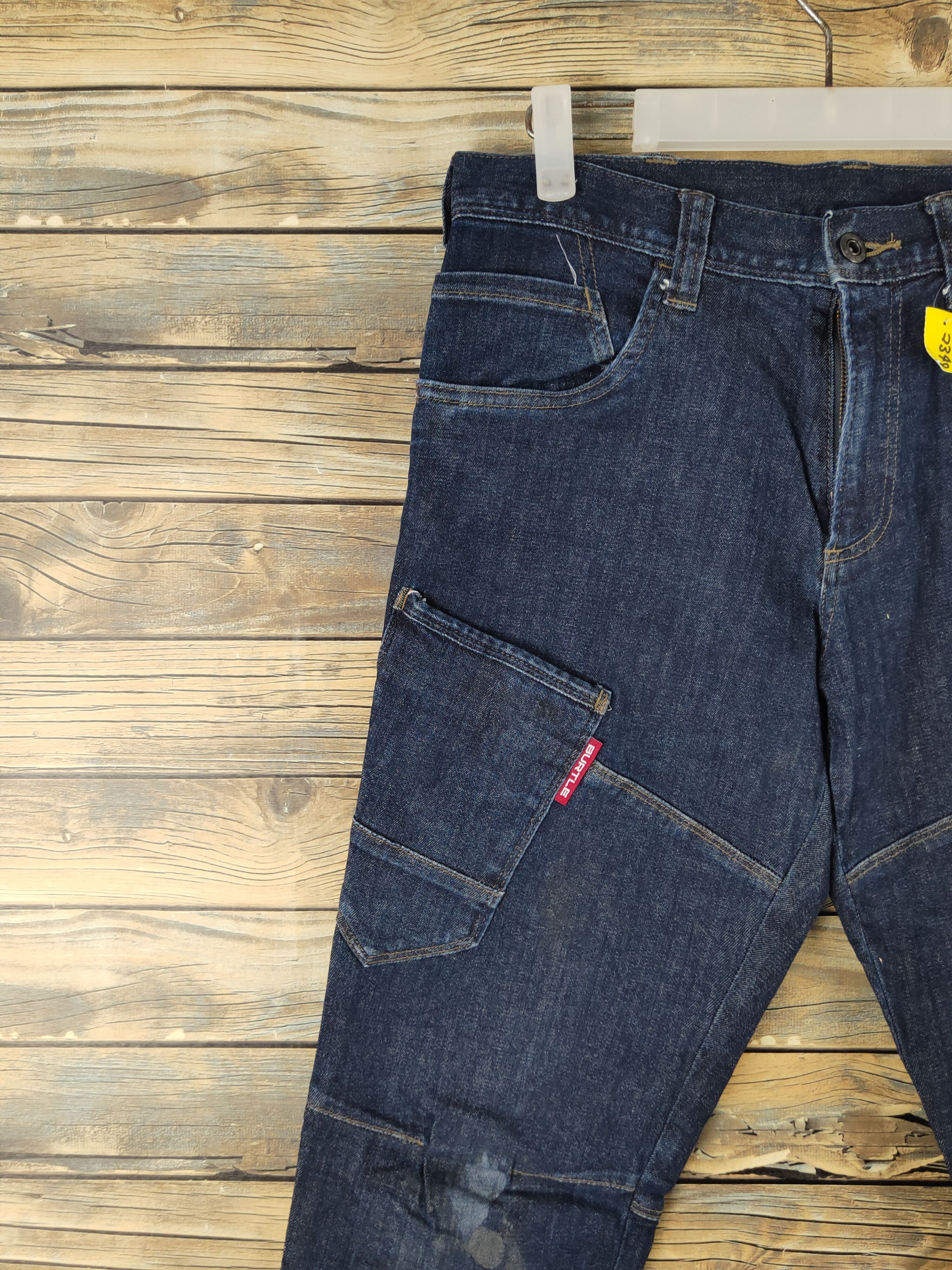 Japanese Brand DL Burtle Dark Blue Distressed Ripped Jeans #2349 Size US 30 / EU 46 - 4 Thumbnail