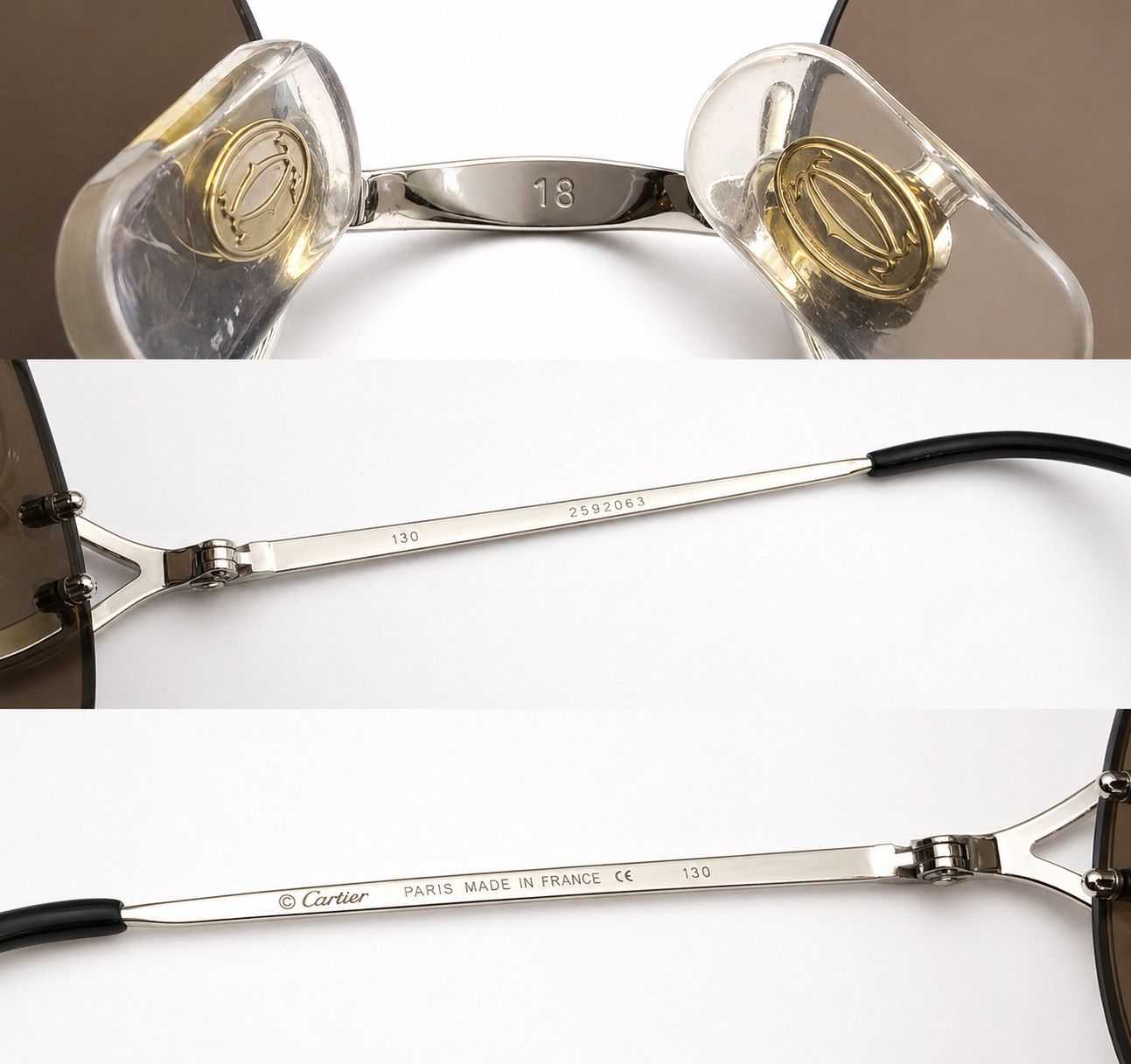 Cartier Vintage Cartier C-Decor Gold Sunglasses Size ONE SIZE - 16 Thumbnail
