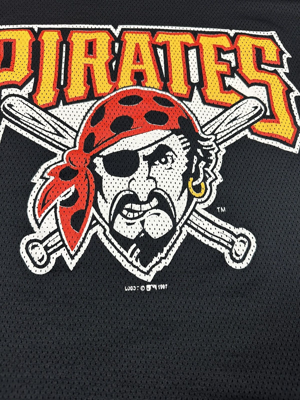 Logo 7 × MLB × Vintage Vintage 90s Logo 7 Mesh Shirt Jersey MLB Pittsburgh Pirates Size US XL / EU 56 / 4 - 4 Thumbnail