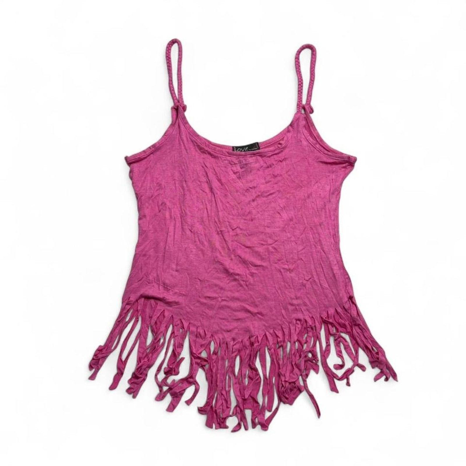 Other Pink Fringe Y2K Boho Summer Tank Top Love By Chelsey size M Size M / US 6-8 / IT 42-44 - 5 Thumbnail