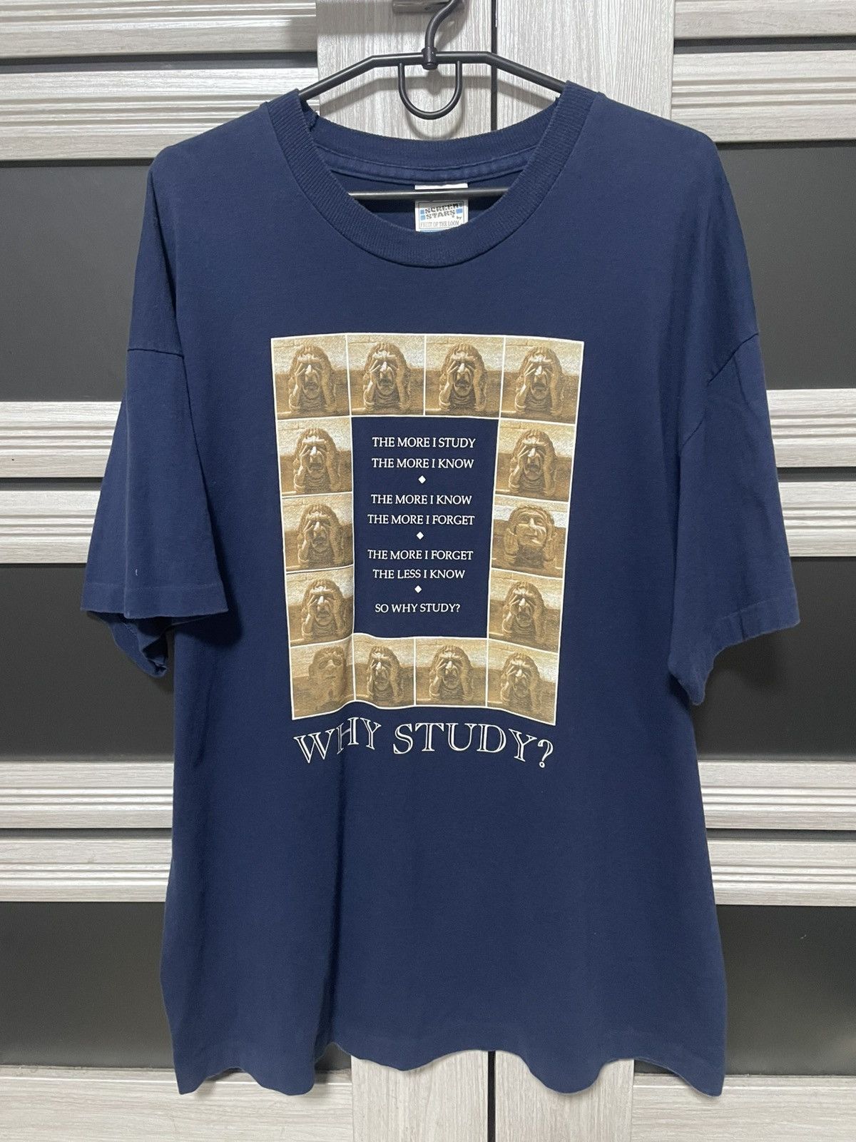 Vintage Vintage 90s Why Study Oxford University T Shjrt Rare Tee Size US XL / EU 56 / 4 - 1 Thumbnail
