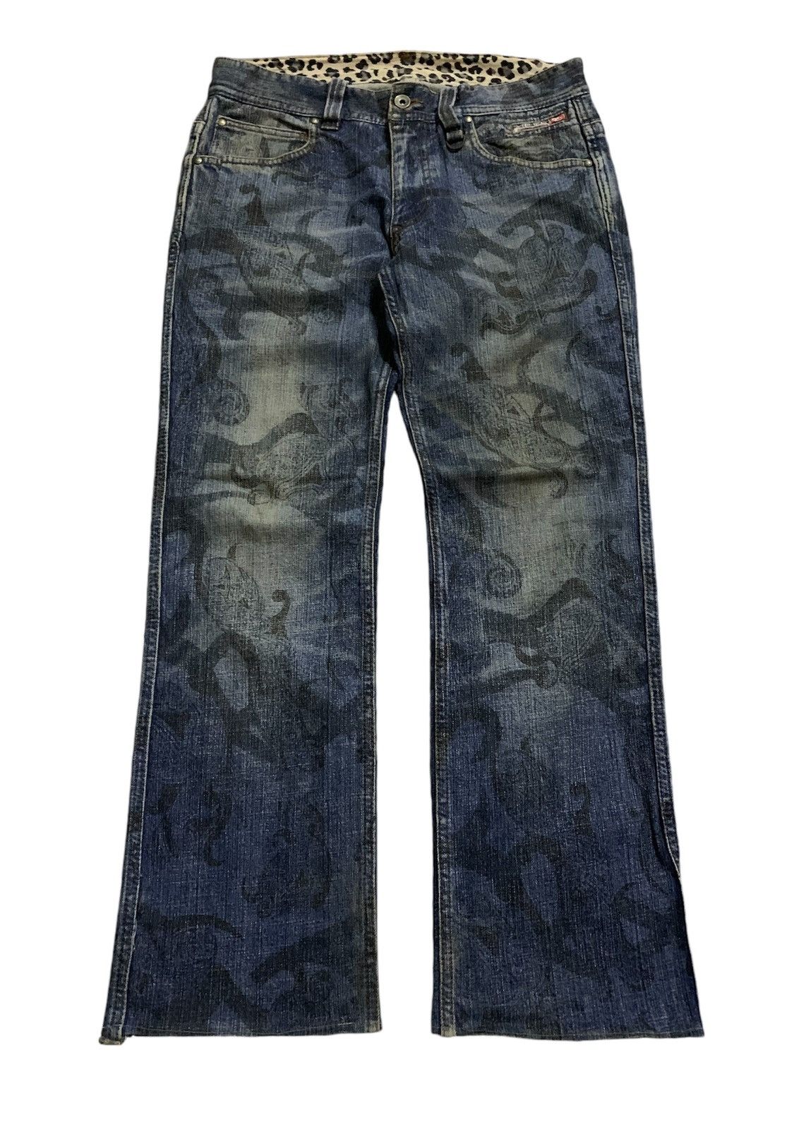 Nicole Club 💥Vtg Japanese Nicole Club For Men Paisley Denim Size US 31 - 2 Thumbnail