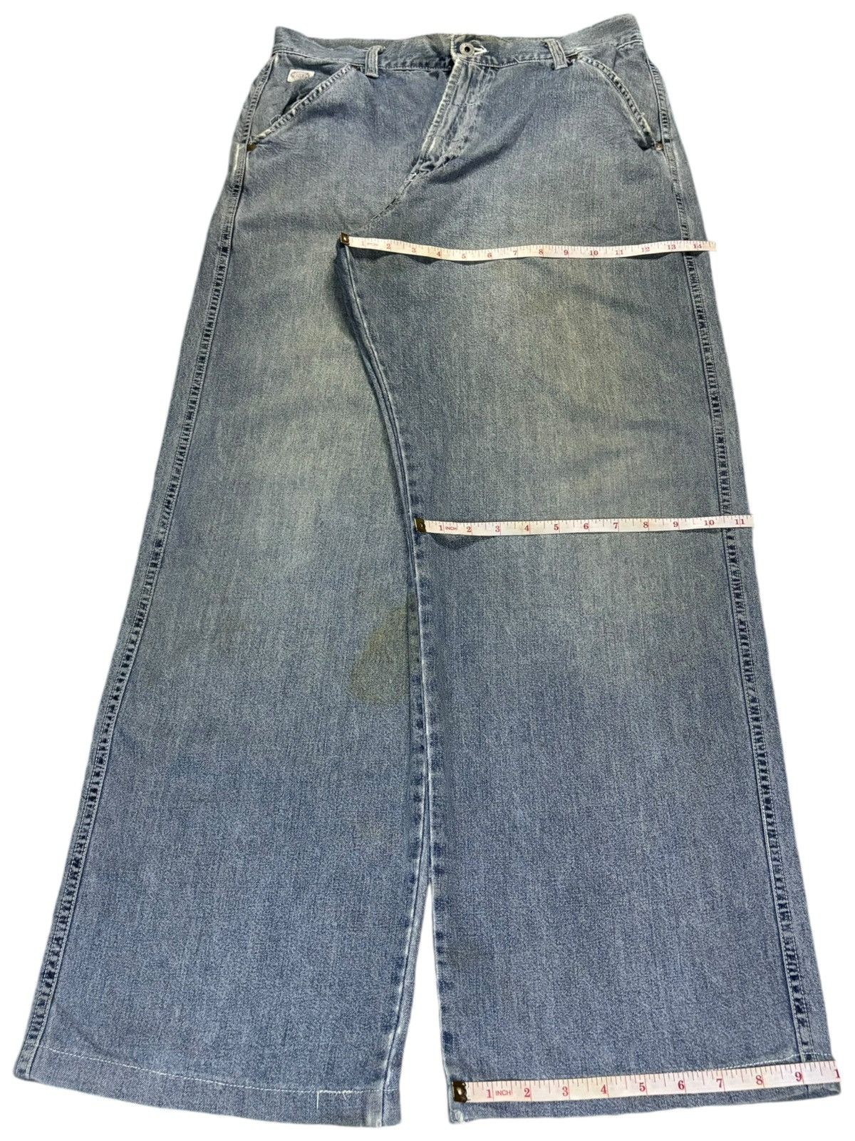 Japanese Brand Vintage Japanese Brand Mud Wash Baggy Jeans Size US 33 - 14 Thumbnail