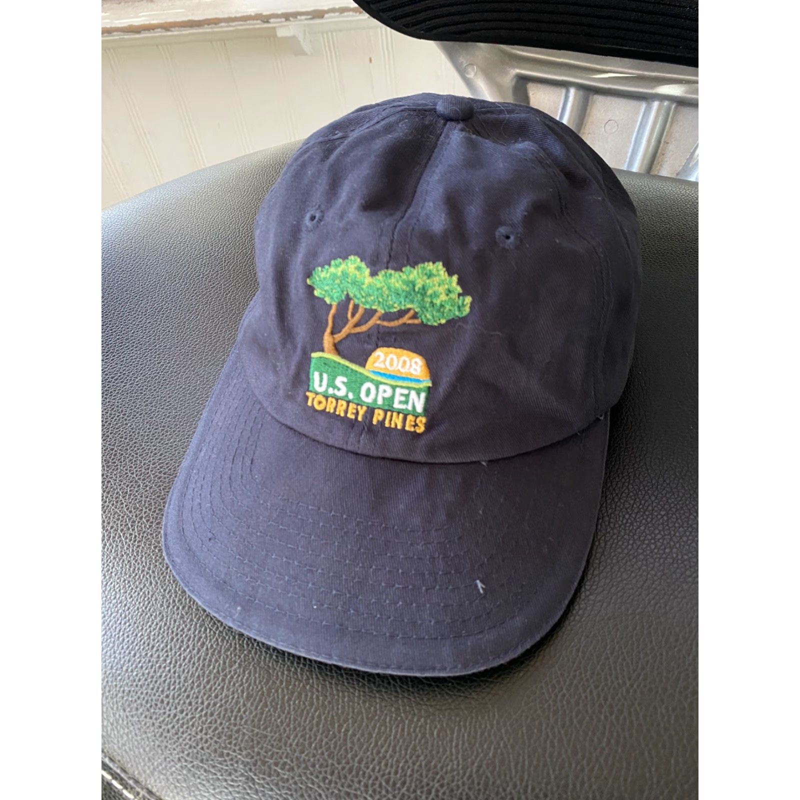 Vintage VINTAGE 2008 Torrey Pines Us Open Golf Baseball Hat California Navy Blue Strapback Men Adjustable US Navy Cap Size ONE SIZE - 2 Thumbnail