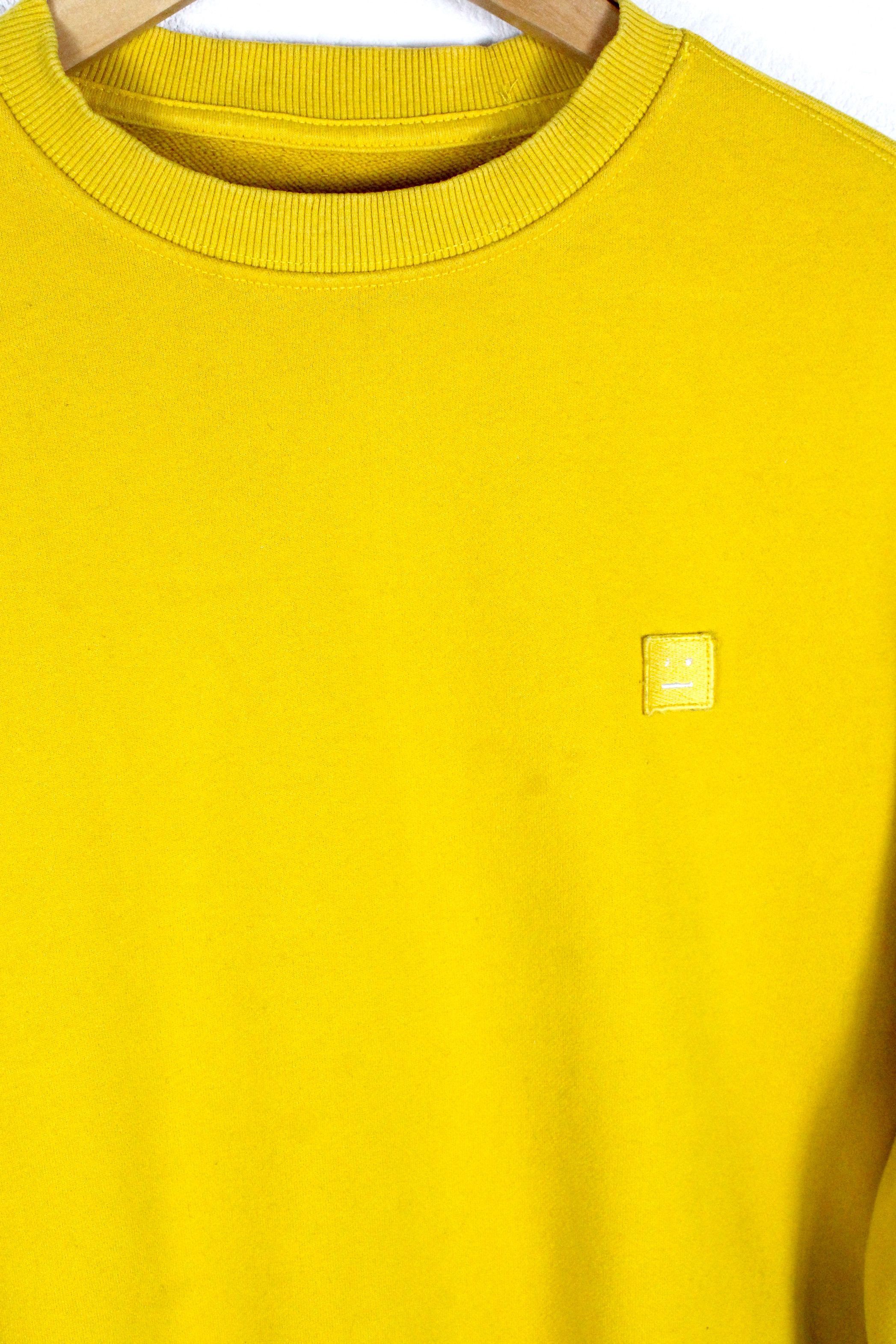Acne Studios Womens Acne Studios Face Logo Yellow Sweatshirt Size S / US 4 / IT 40 - 2 Thumbnail