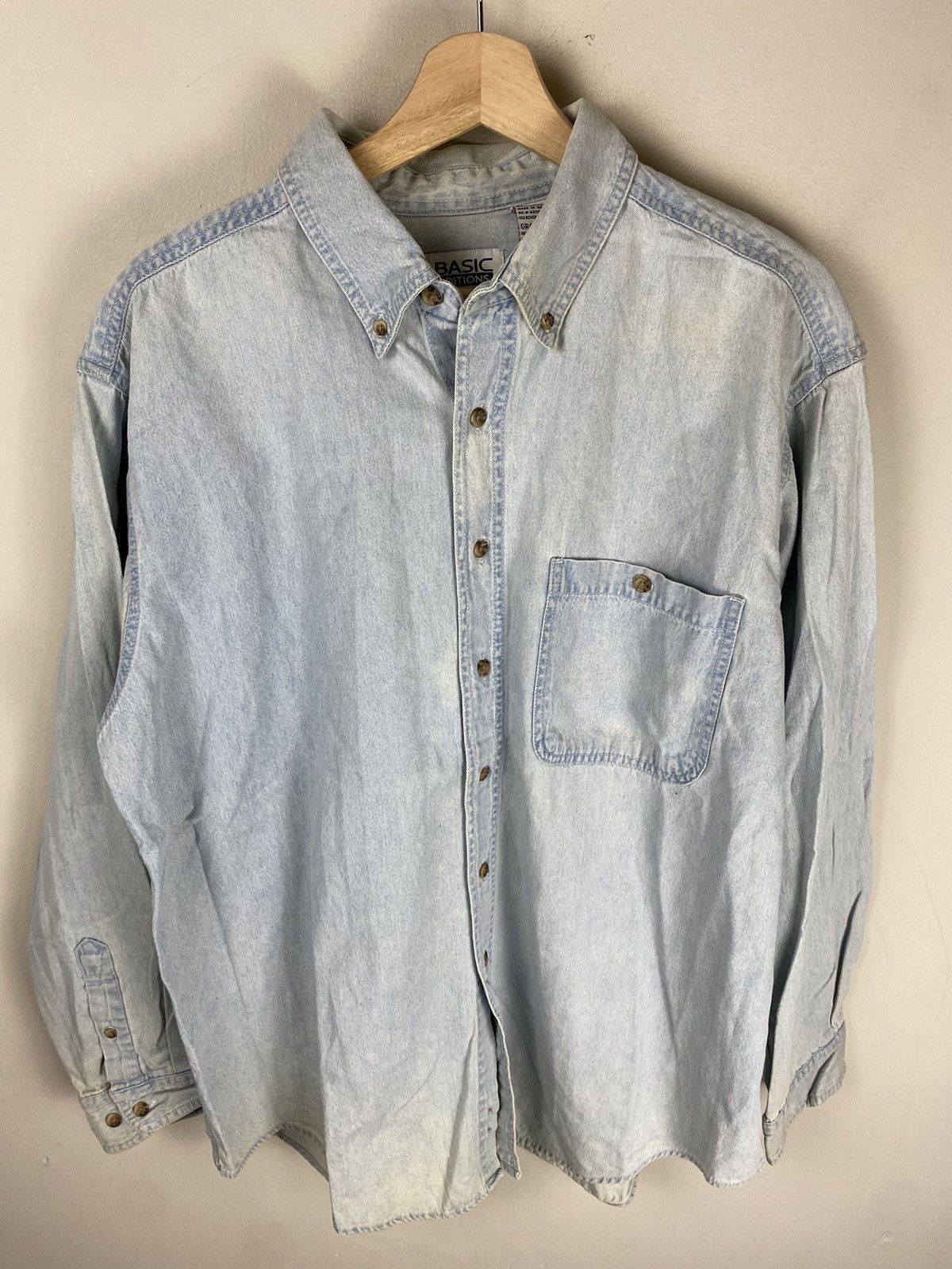 Vintage Vintwge Chambray Button Up Shirt Size US L / EU 52-54 / 3 - 1 Thumbnail