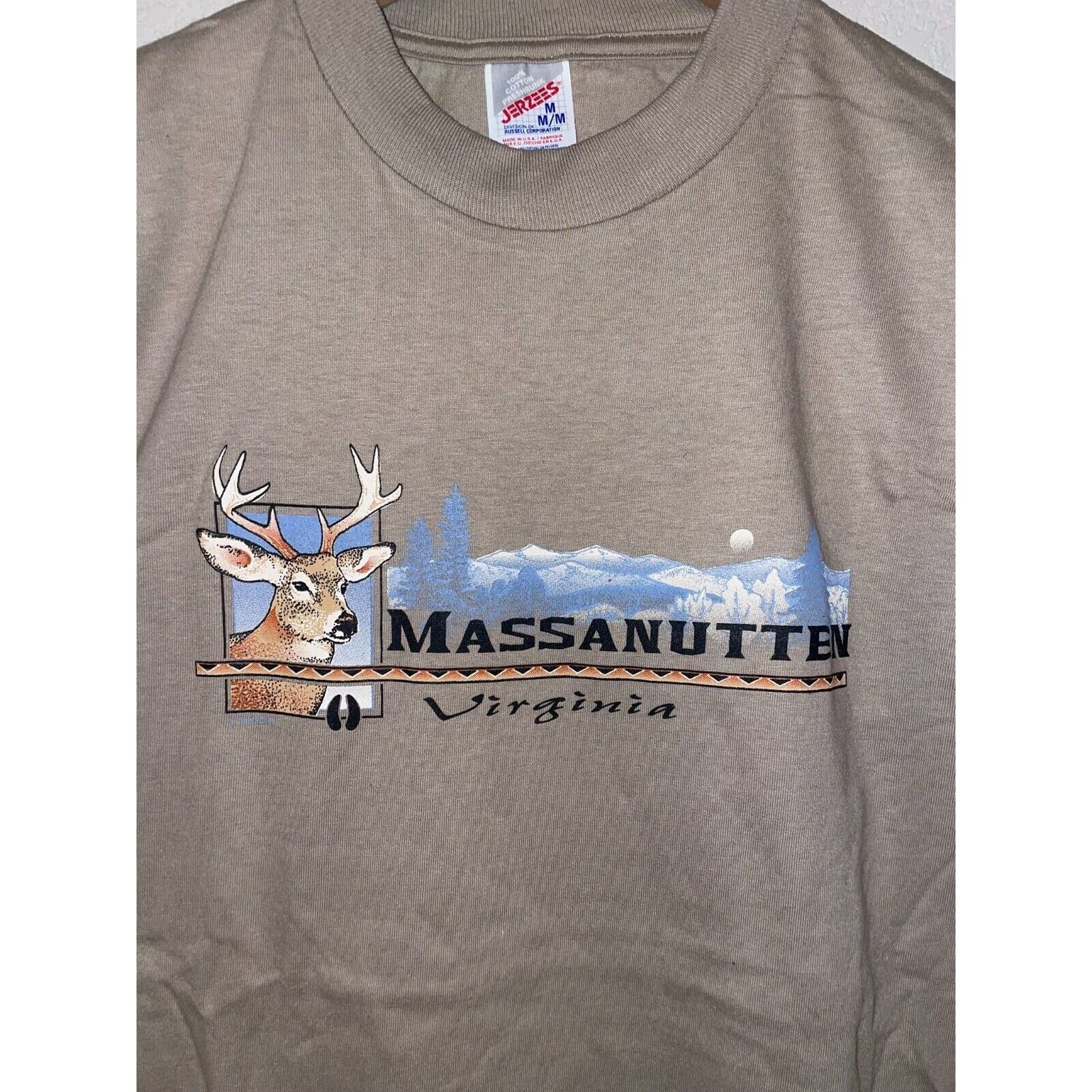 Jerzees Vintage Massanutten Shirt Virginia Deer Buck Tee VTG 90s M Size US M / EU 48-50 / 2 - 2 Thumbnail