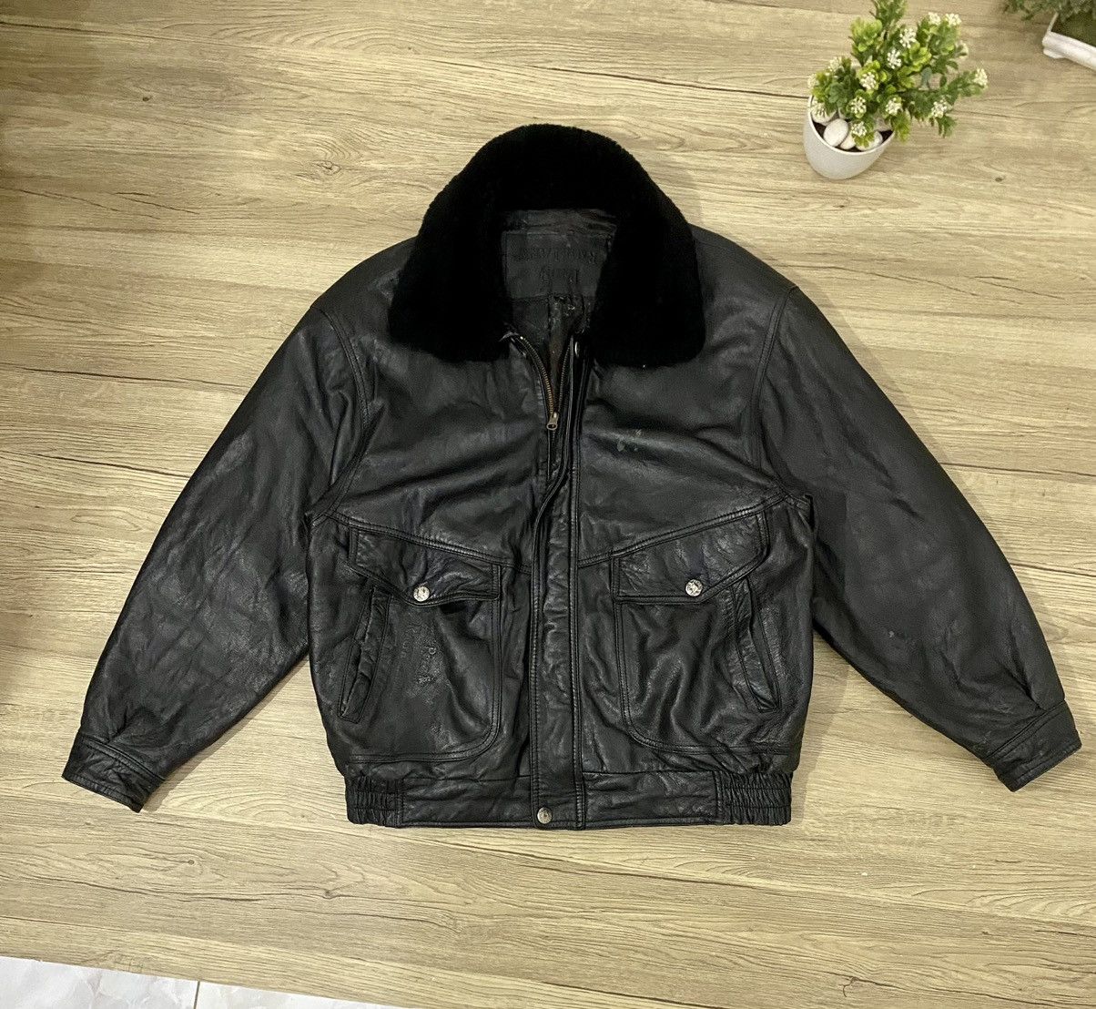 Polo Ralph Lauren × Ralph Lauren 💥Vintage💥Polo Ralph Laurent Leather Jacket Size US L / EU 52-54 / 3 - 1 Thumbnail