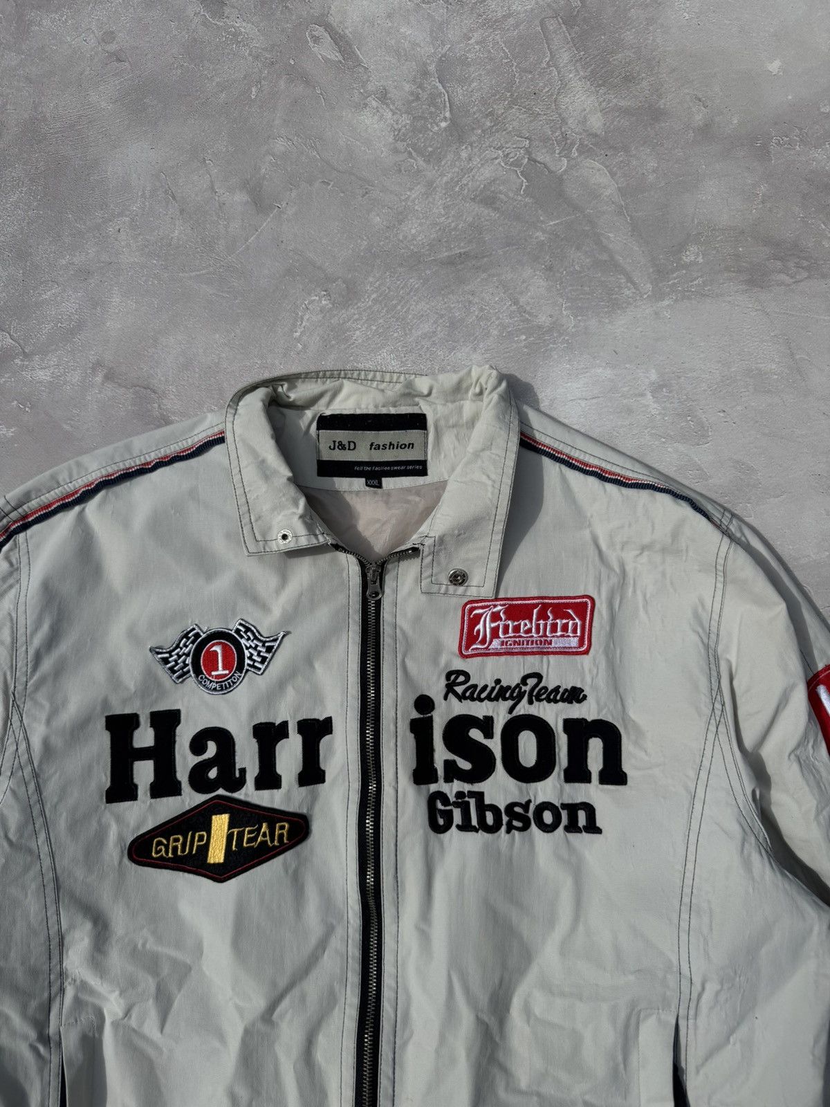 Vintage Vintage Harrison Gibson Y2k Distressed Racing Jacket Size US XL / EU 56 / 4 - 11 Thumbnail