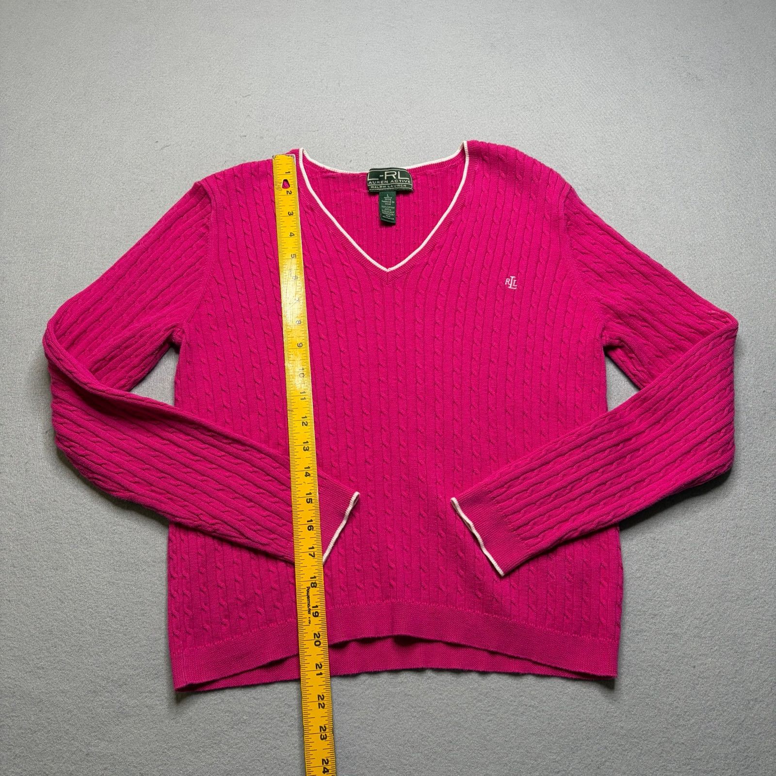 Lauren Ralph Lauren Lauren Ralph Lauren RL Active Cable Knit Sweater Women Large Size L / US 10 / IT 46 - 6 Thumbnail