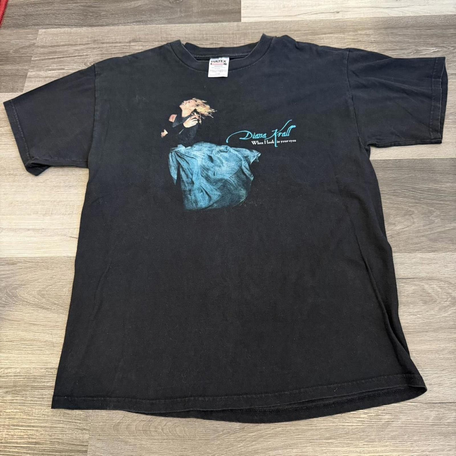 Tultex Vintage Diana Krall when I look in your eyes tour t shirt L Size US L / EU 52-54 / 3 - 3 Thumbnail