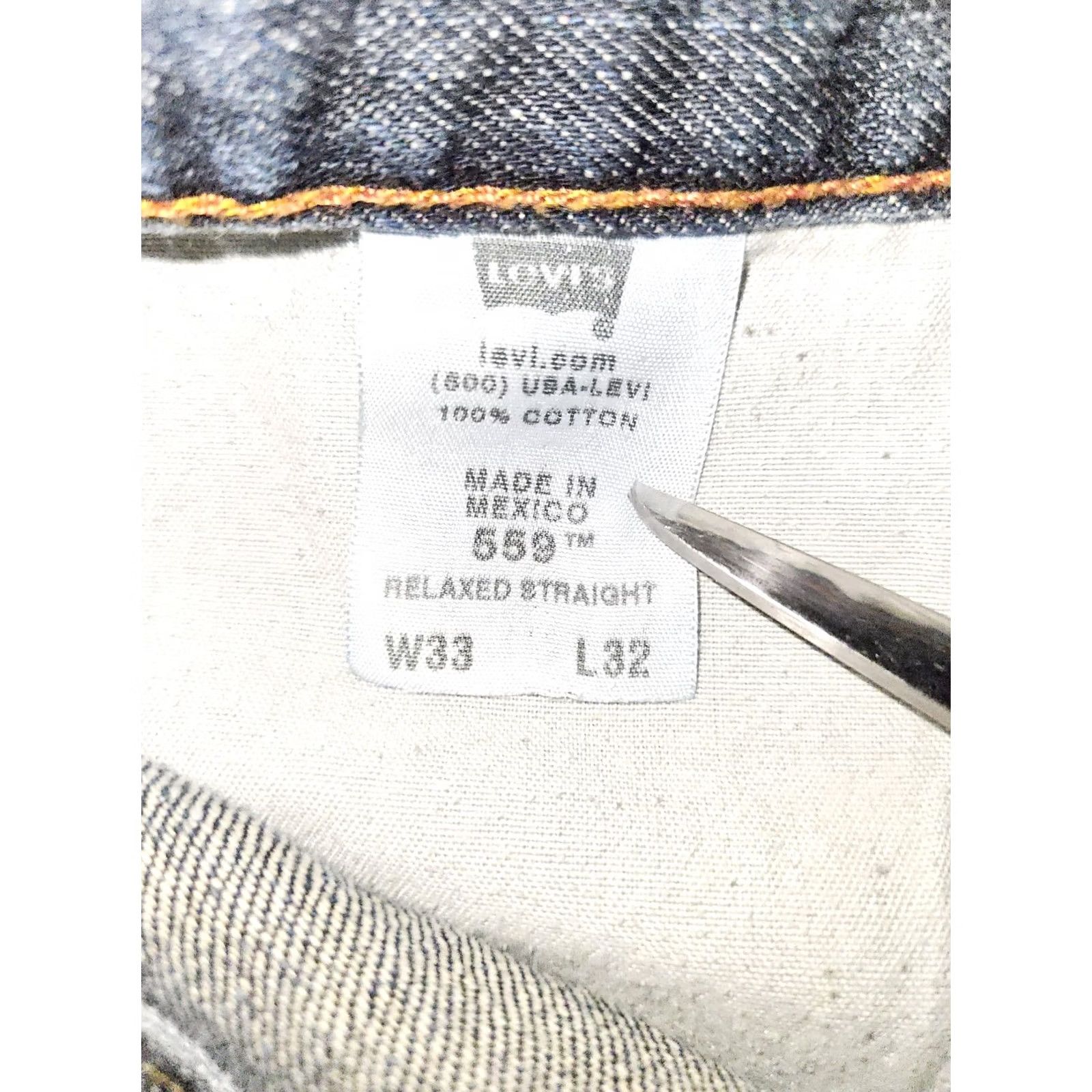 Levi's Levi's 559 Jeans Relaxed Straight Mid Blue 33x30 Mens Regular Denim USA 90s City Logo Preppy Size US 33 - 3 Thumbnail