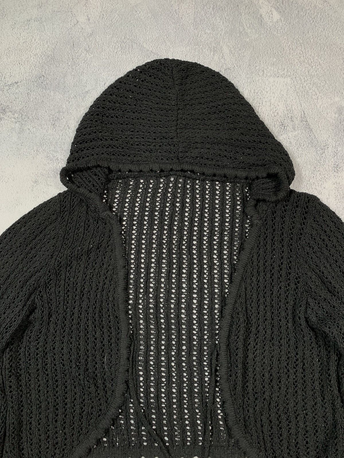 Japanese Brand × Vintage Vintage Y2K style Cropped Mesh hoodie Avant Garde opium Size S / US 4 / IT 40 - 4 Thumbnail