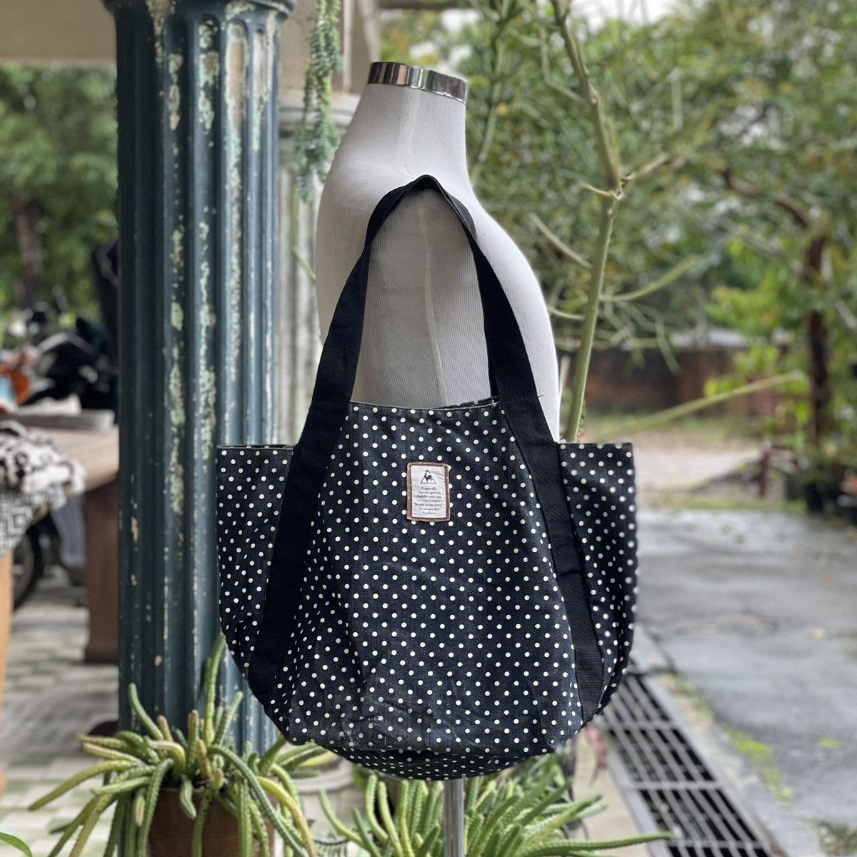 Lecoqsportif Polkadot/checkred Tote Bag