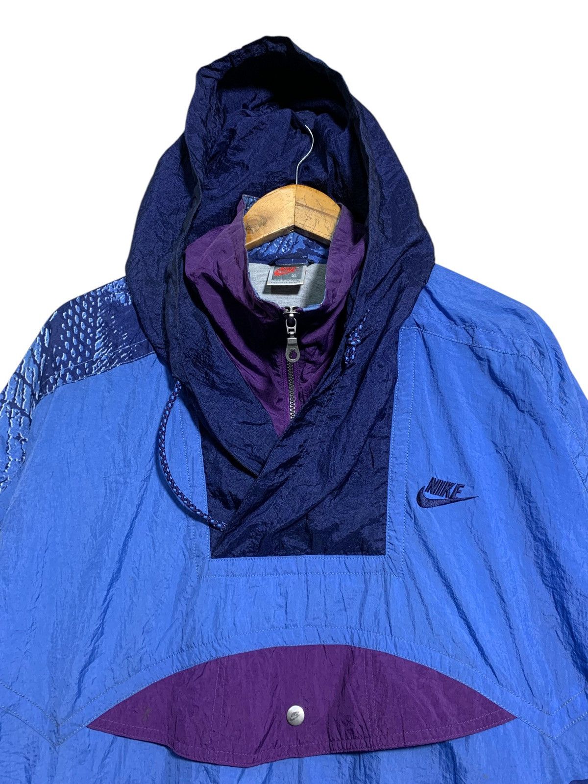 Nike 🔥VTG 90S NIKE NYLON ANORAK JACKETS Size US XL / EU 56 / 4 - 4 Thumbnail