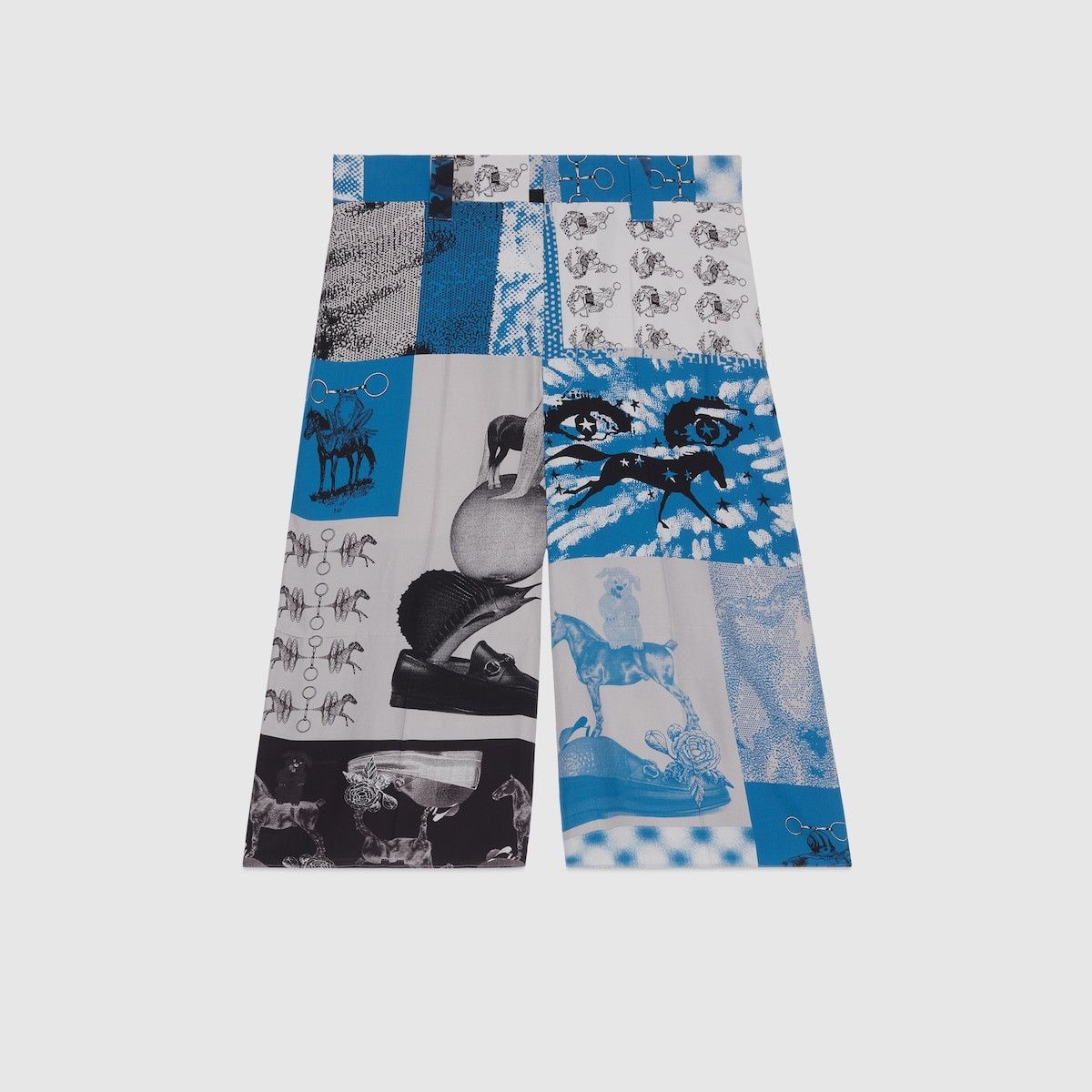 Gucci o1mt1gz0825 Graphic Print Viscose Shorts in Multicolor Size US 32 / EU 48 - 1 Thumbnail