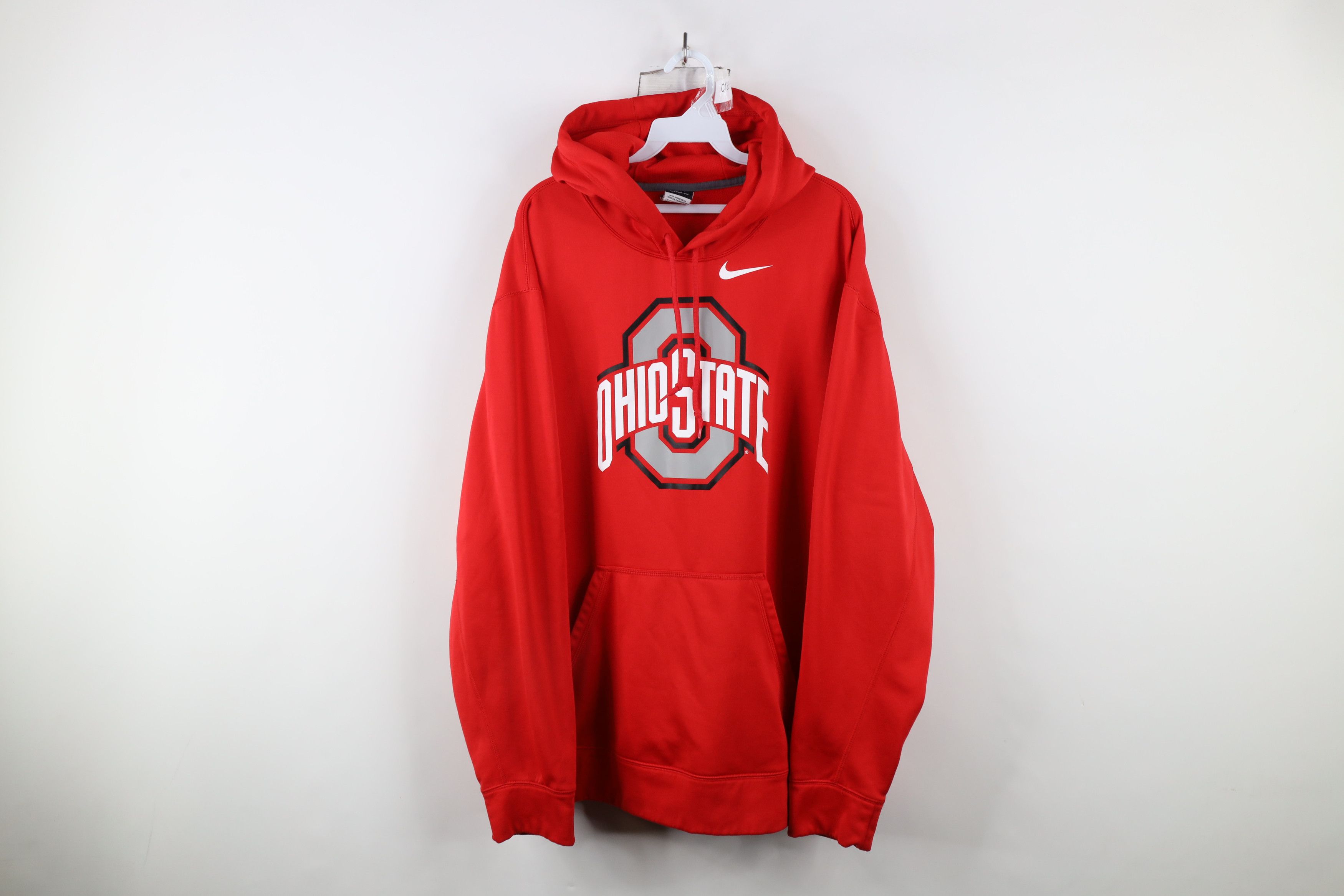 Nike Therma Fit Ohio State University Hoodie Sweatshirt Red