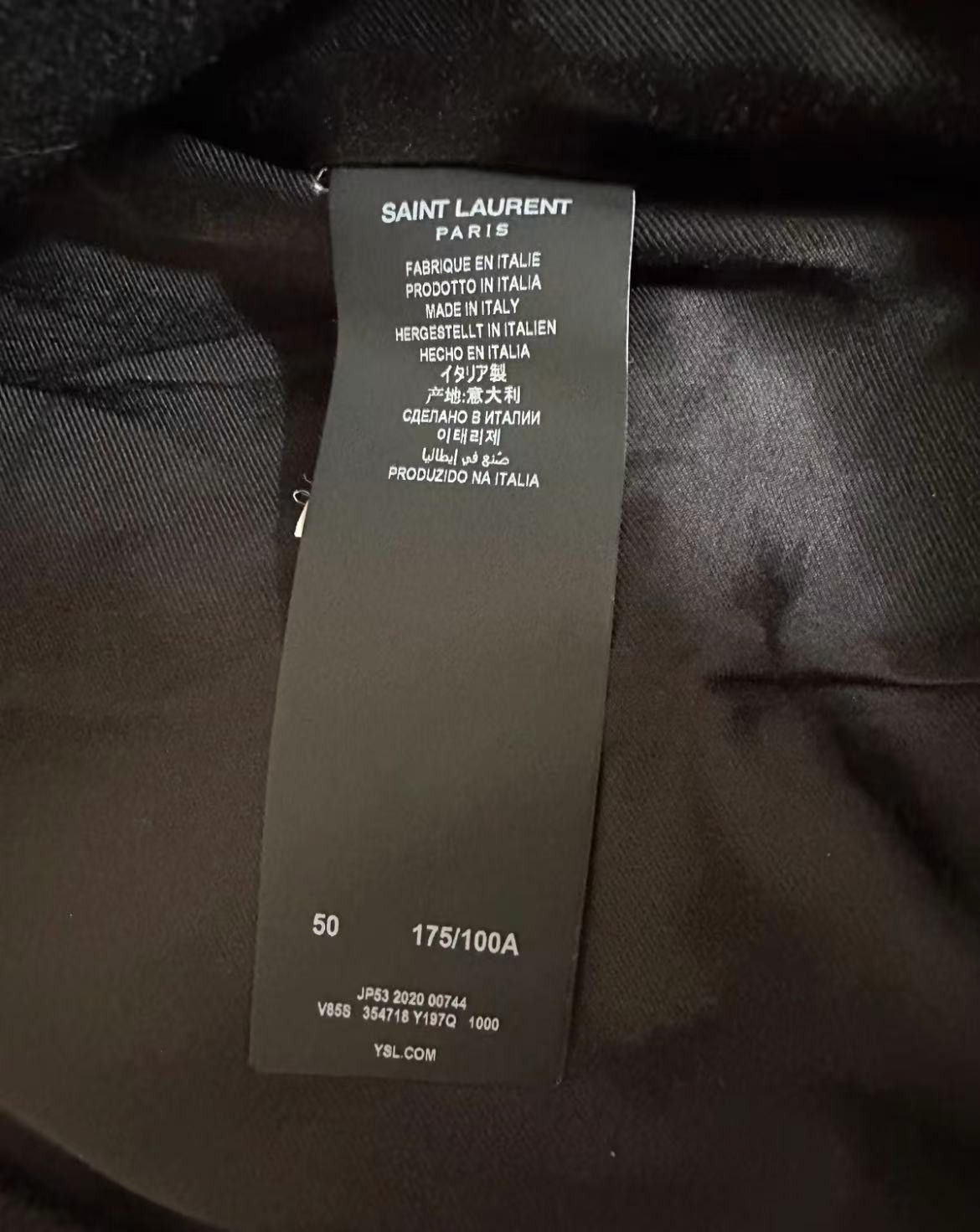 Saint Laurent Paris YSL Classic Black Wool Leather Baseball Jacket Size US M / EU 48-50 / 2 - 5 Thumbnail