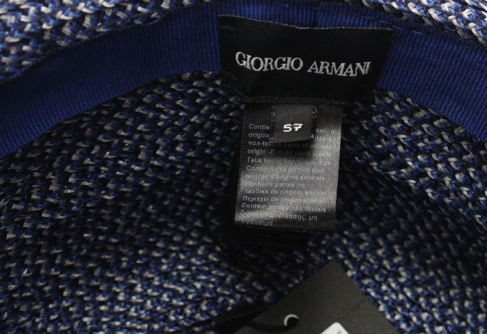 Giorgio Armani GIORGIO ARMANI Hat Men's 57 CM Braided Lamb Leather Detail Size ONE SIZE - 9 Thumbnail
