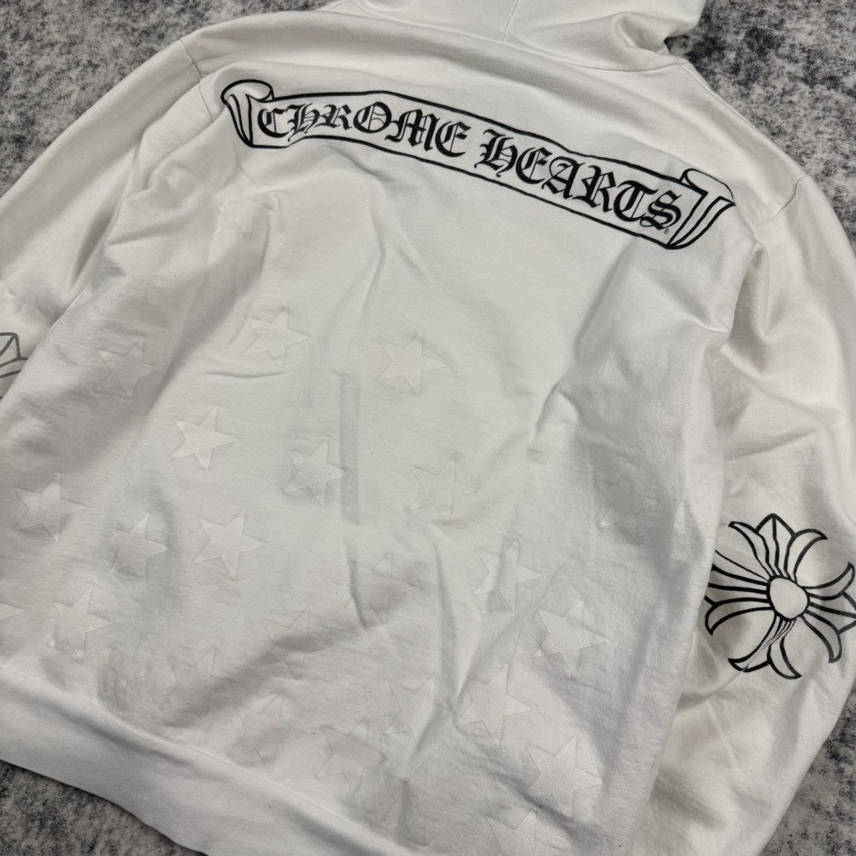 Chrome Hearts Chrome Hearts Vintage Horseshoe ‘White’ Zip Hoodie Size US L / EU 52-54 / 3 - 8 Thumbnail