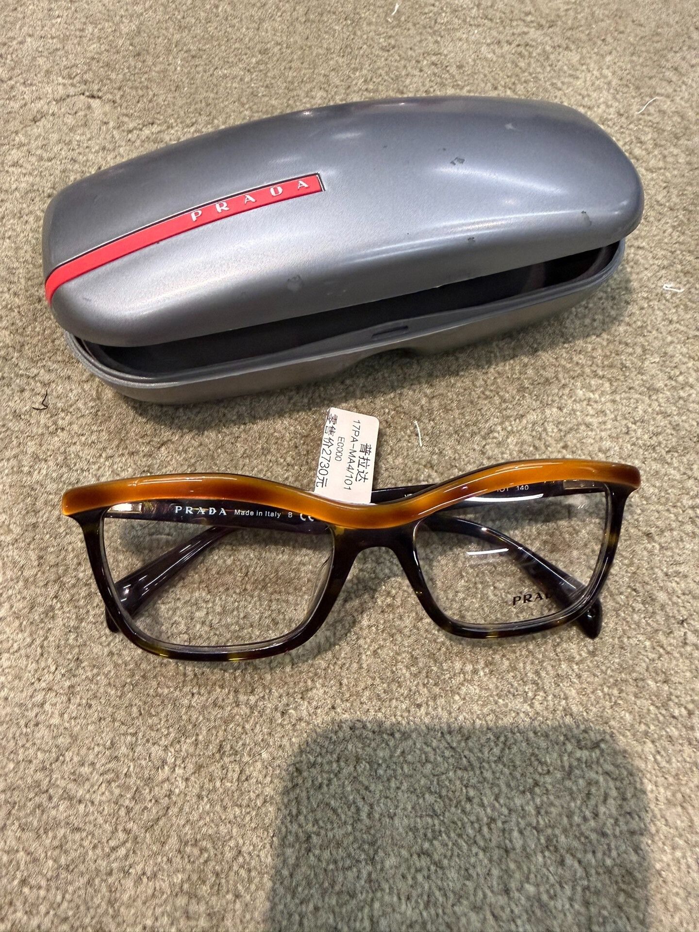Prada Prada Women's Tortoiseshell Cat-Eye Glasses Size ONE SIZE - 1 Thumbnail