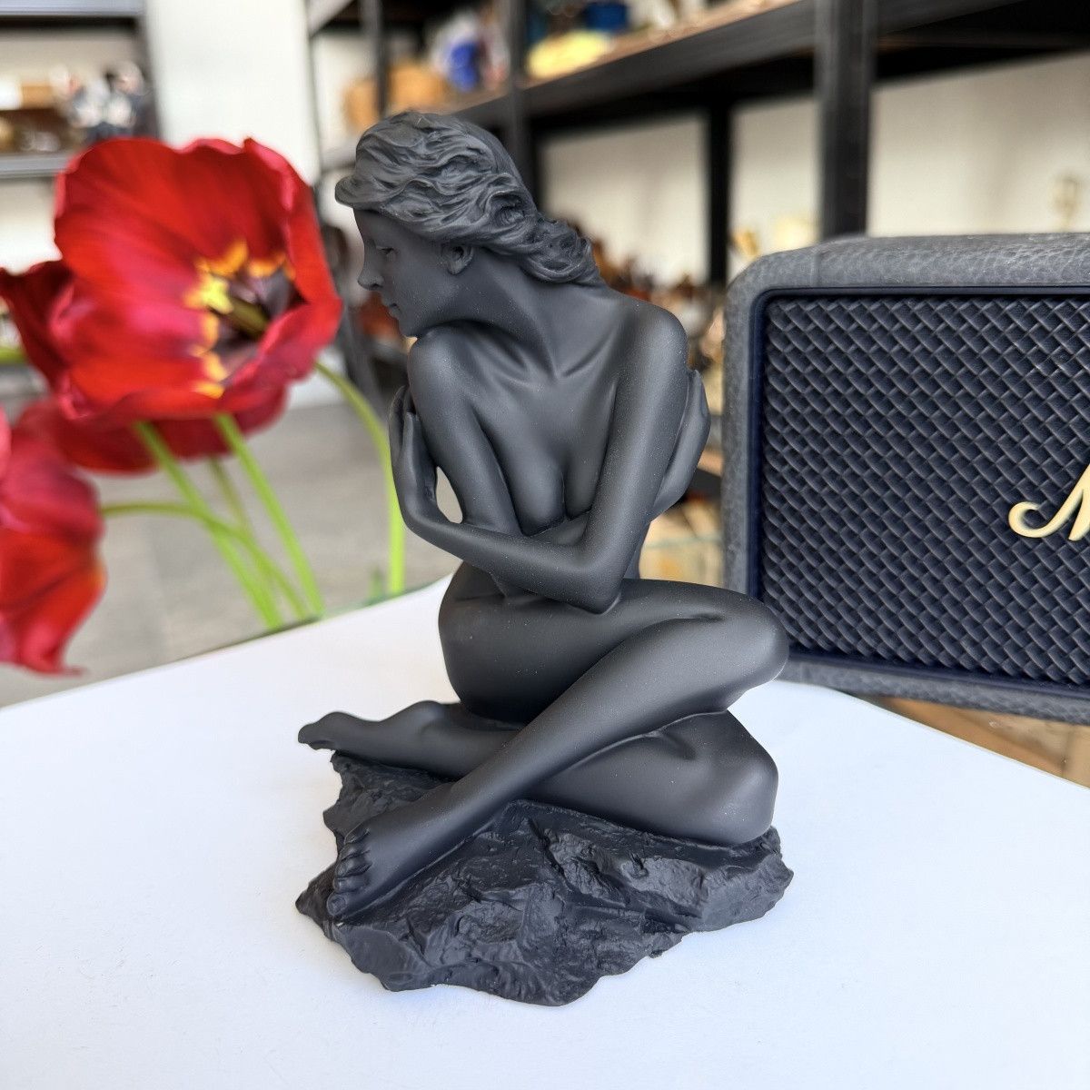 Other Vintage Polystone Reclining Black Lady Figurine Sculpture Size ONE SIZE - 8 Thumbnail