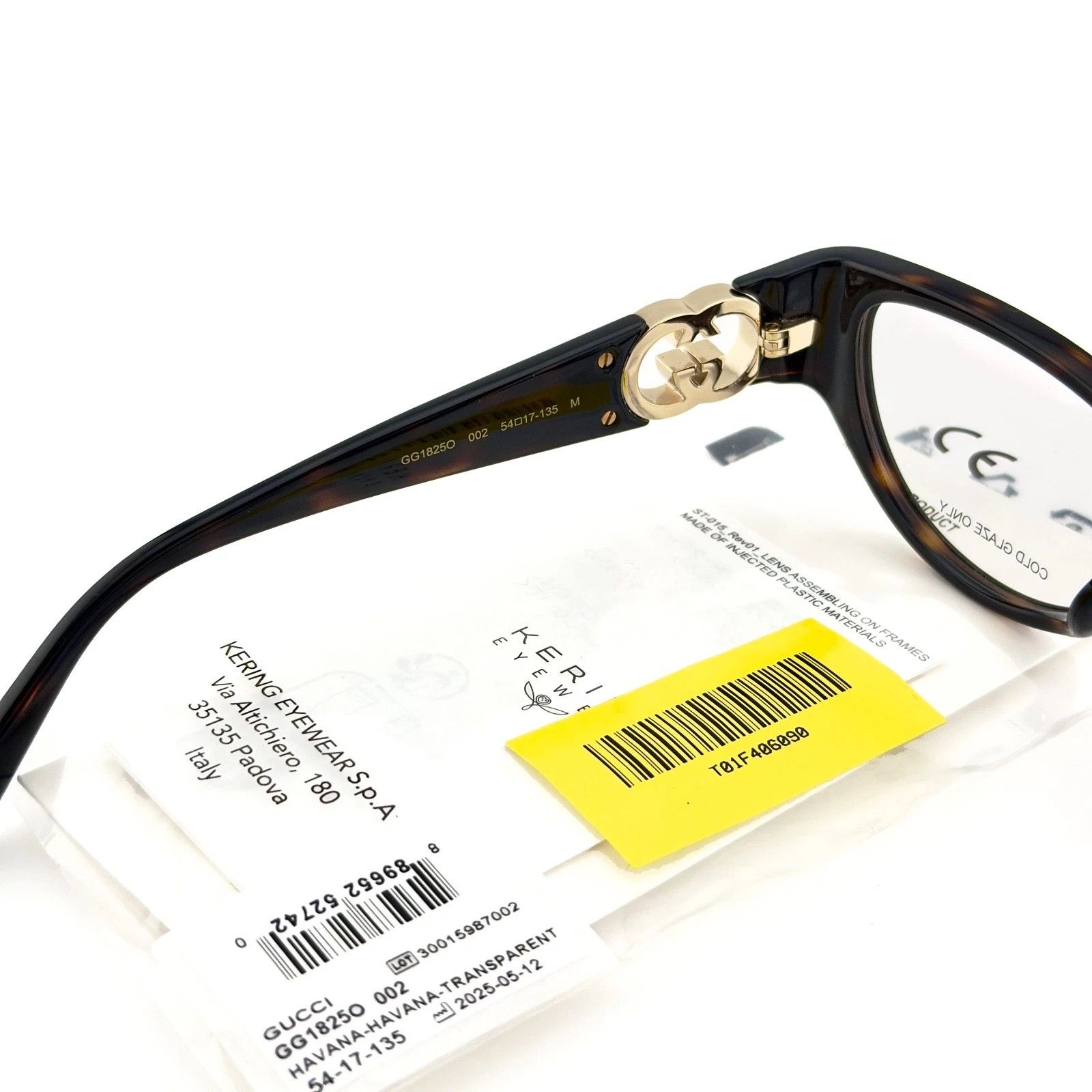 Gucci GUCCI GG1825O 1825 Brown GG Logo Unisex Eyeglasses 002 Size ONE SIZE - 2 Thumbnail