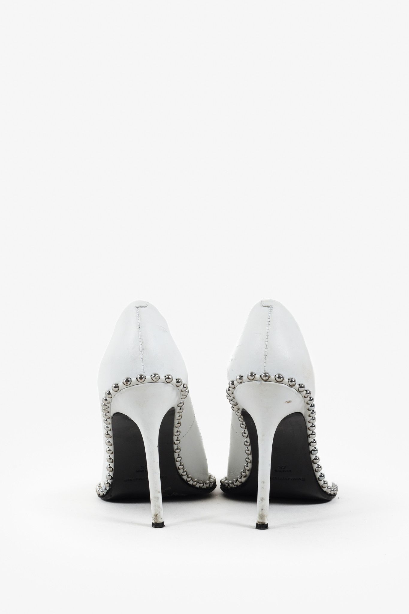 Alexander Wang Alexander Wang White Rie Studded Heels Size US 6.5 / IT 36.5 - 3 Thumbnail